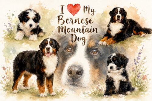 Bernese Mountain Dog Art Print
