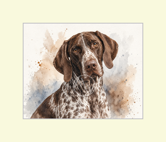 German Shorthaired Pointer Watercolor Print