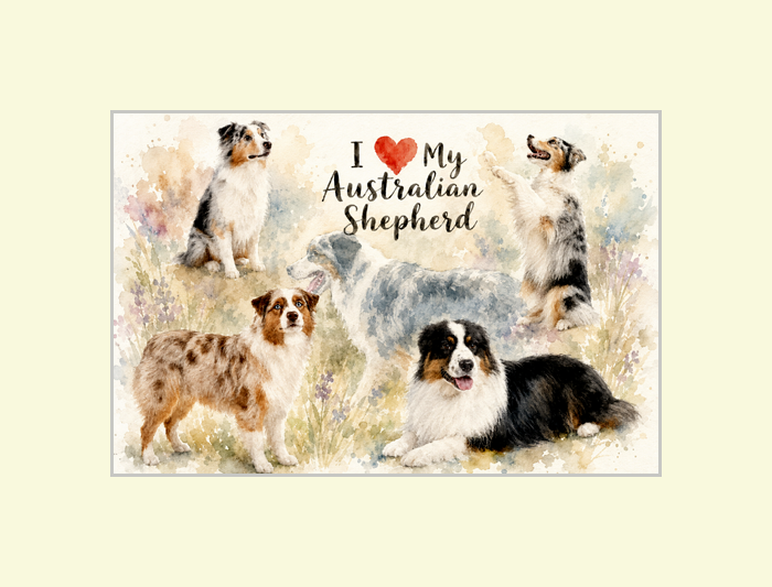 Australian Shepherd Dog Lovers Wall Art