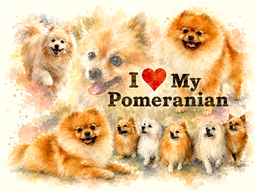 I Love My Pomeranian Poster