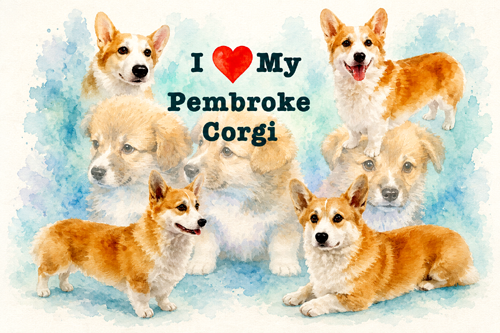 Pembroke Corgi Art Print