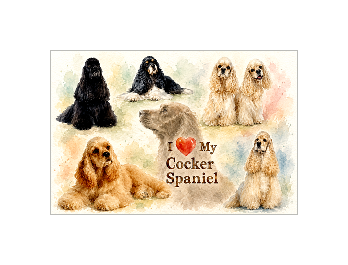 Cocker Spaniel Dog Lovers Poster