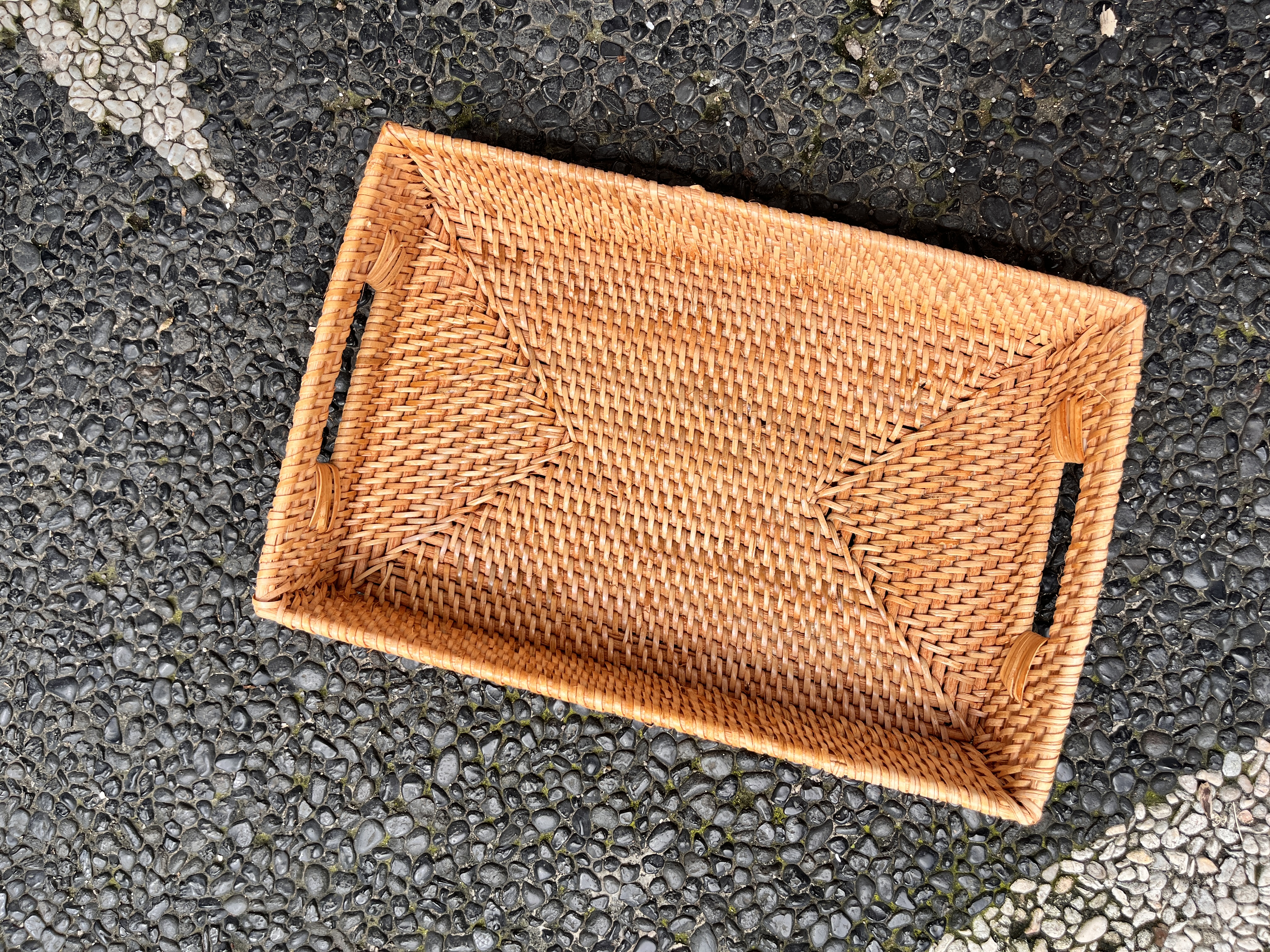 Square Rattan Serving Tray