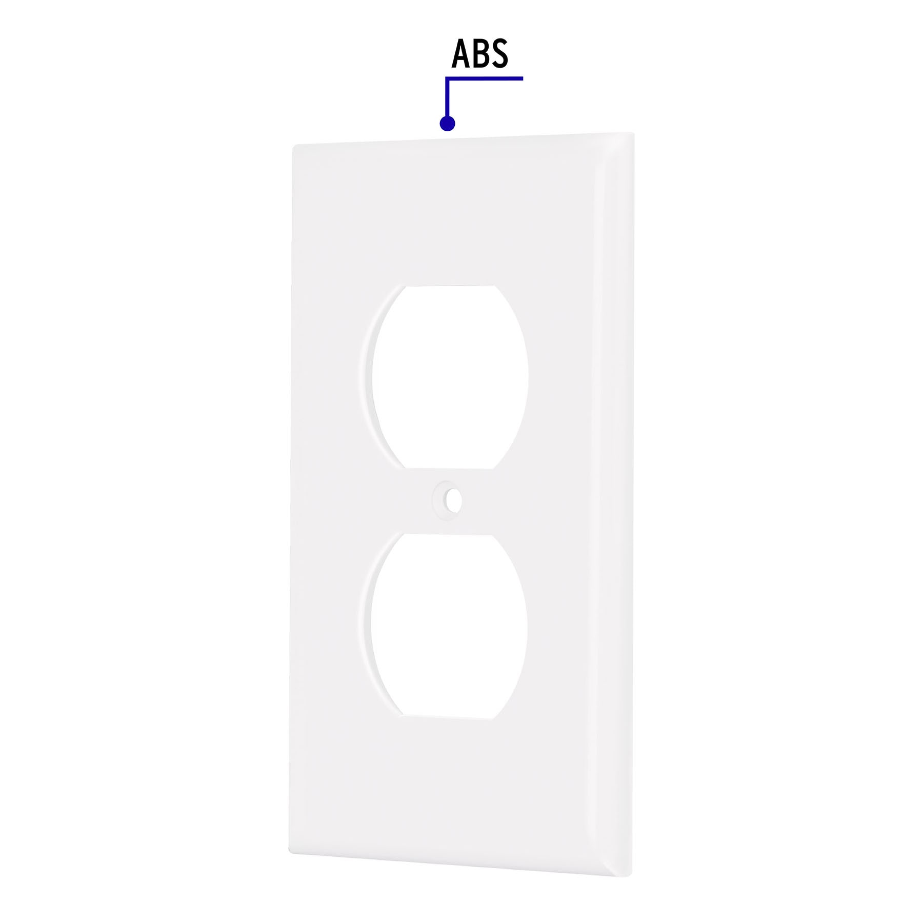 Placa de ABS dúplex, Standard, blanco VOLTECK