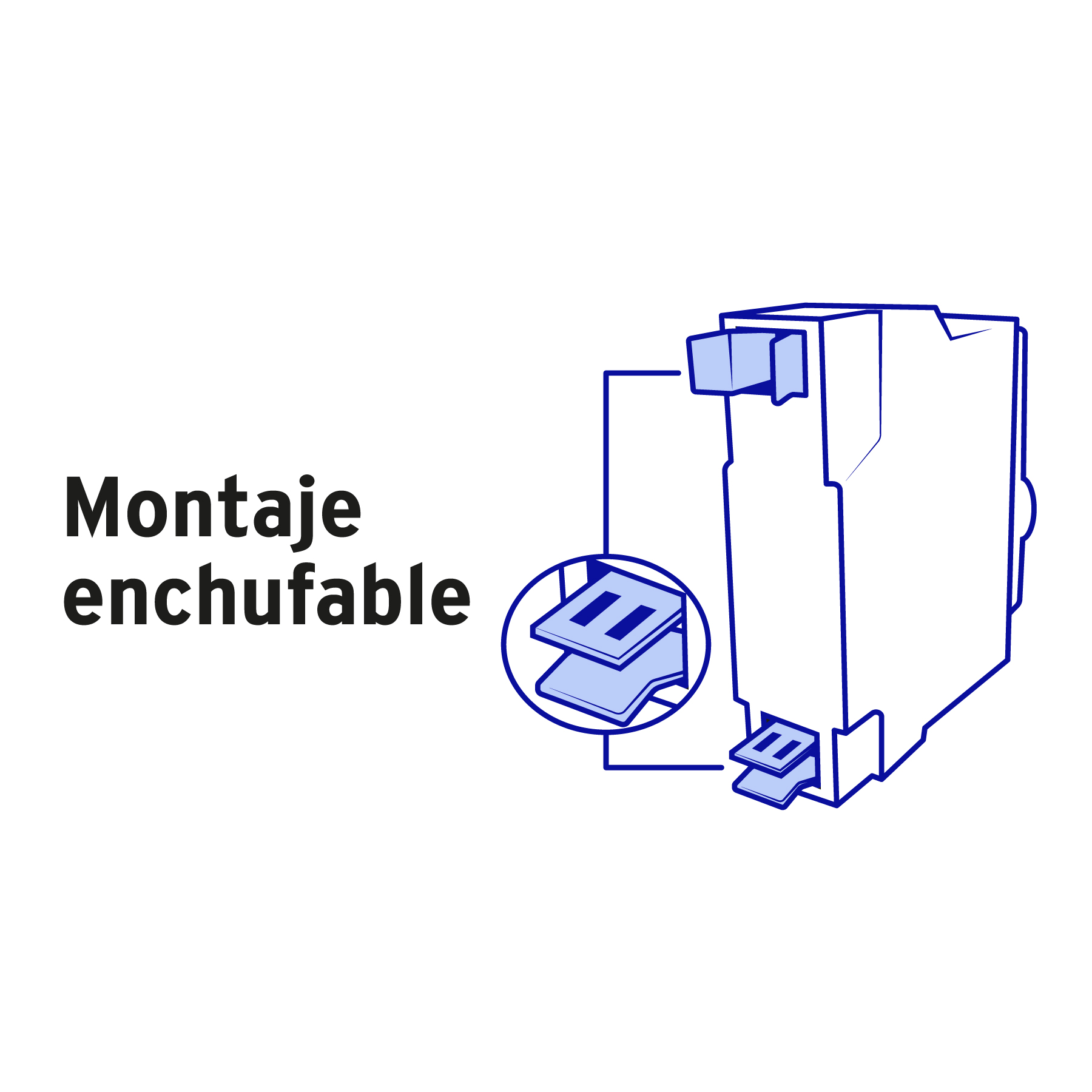 Interruptor de 1 polo 15A, enchufable, a granel, VOLTECK