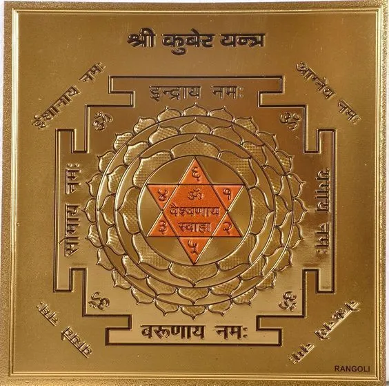 Shri Kuber Yantra Gold Plated