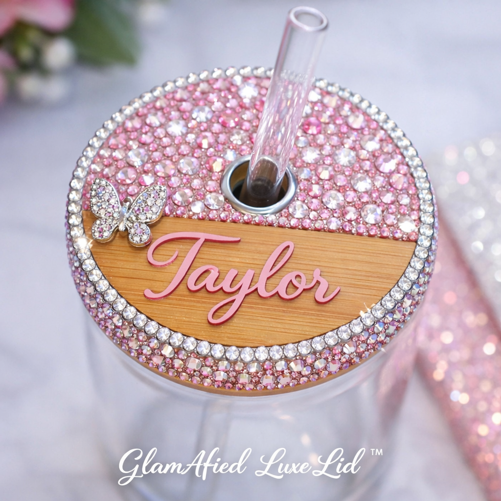 Custom Libbey 12oz Glass Can with Bamboo Lid