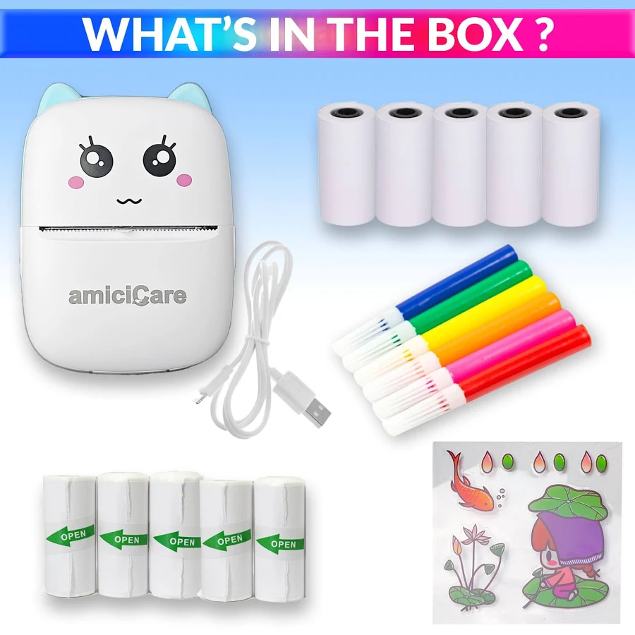 amiciCare Mini Thermal Printer
