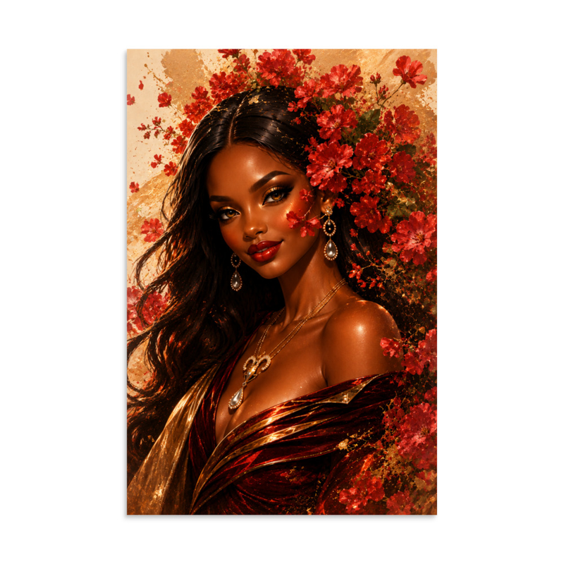"Fearless Petals" | Aries Floral Poster