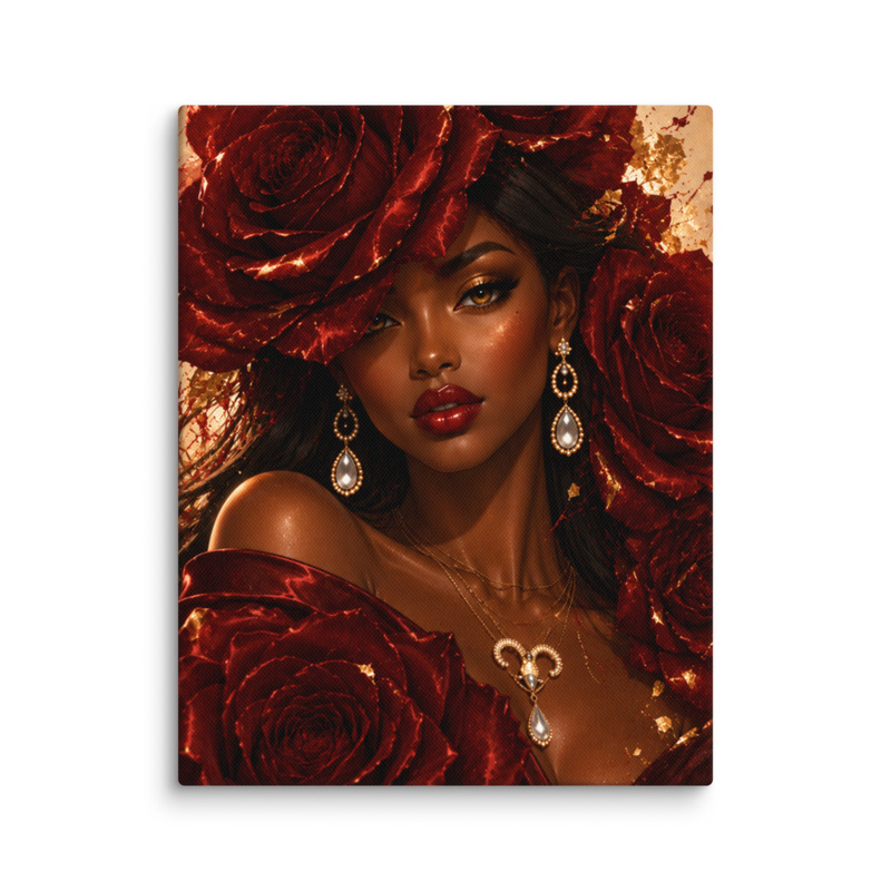 "Sovereign of Roses" | Floral Goddess Wall Art