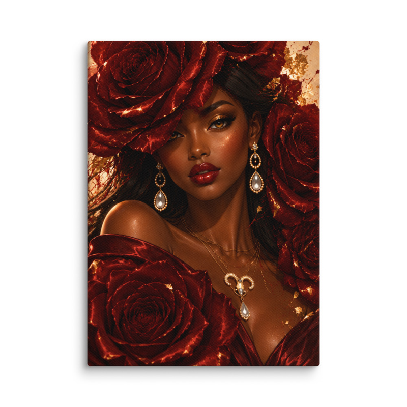 "Sovereign of Roses" | Floral Goddess Wall Art