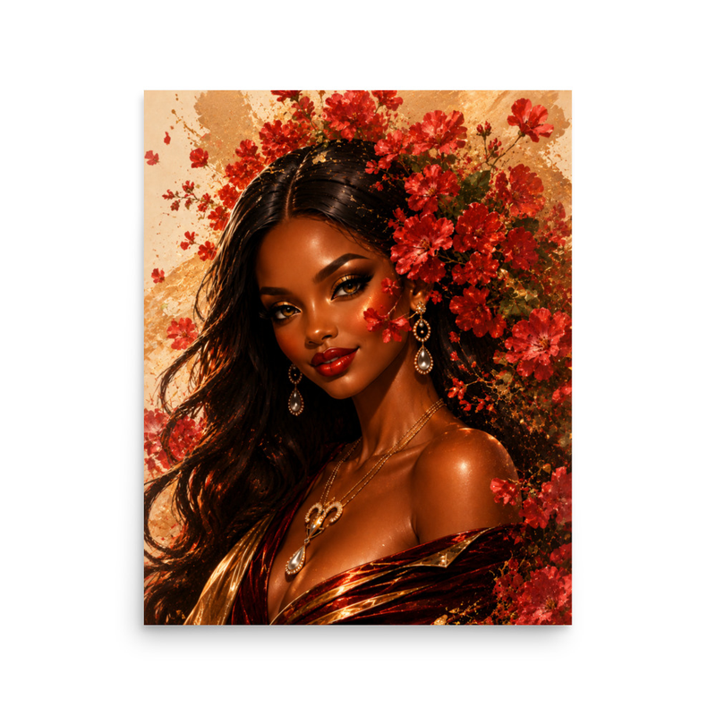 "Fearless Petals" | Aries Floral Poster