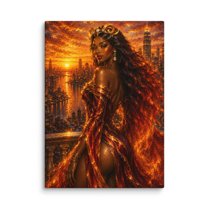 "Queen at Sunset" | Aries Inspired Canvas Print