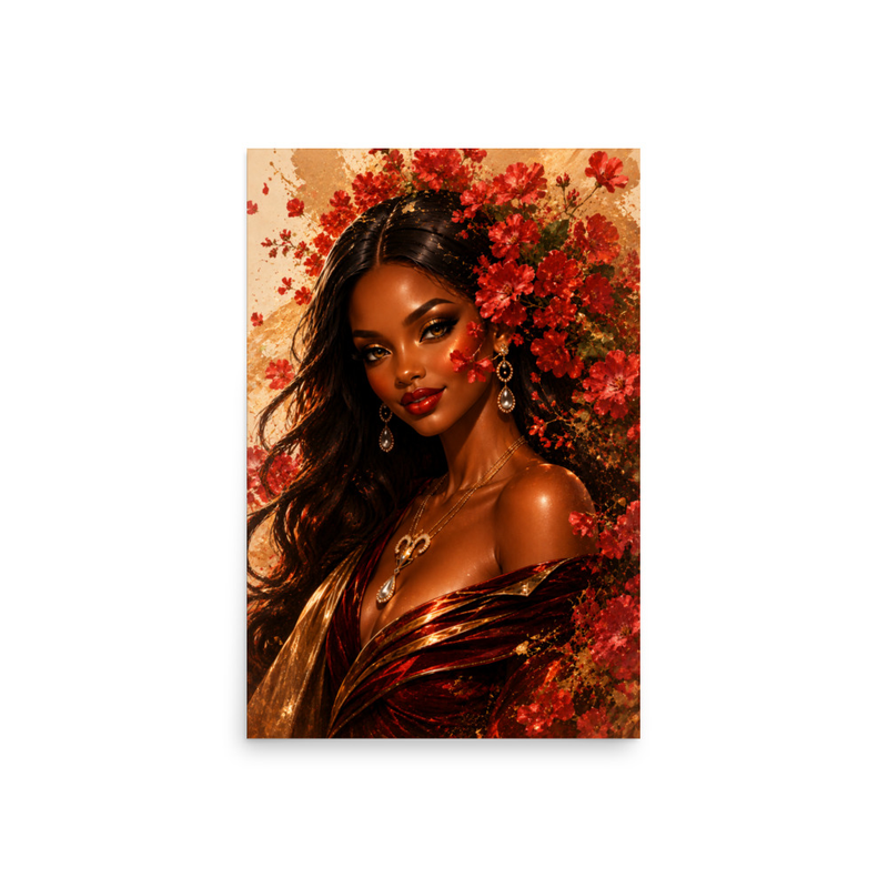 "Fearless Petals" | Aries Floral Poster