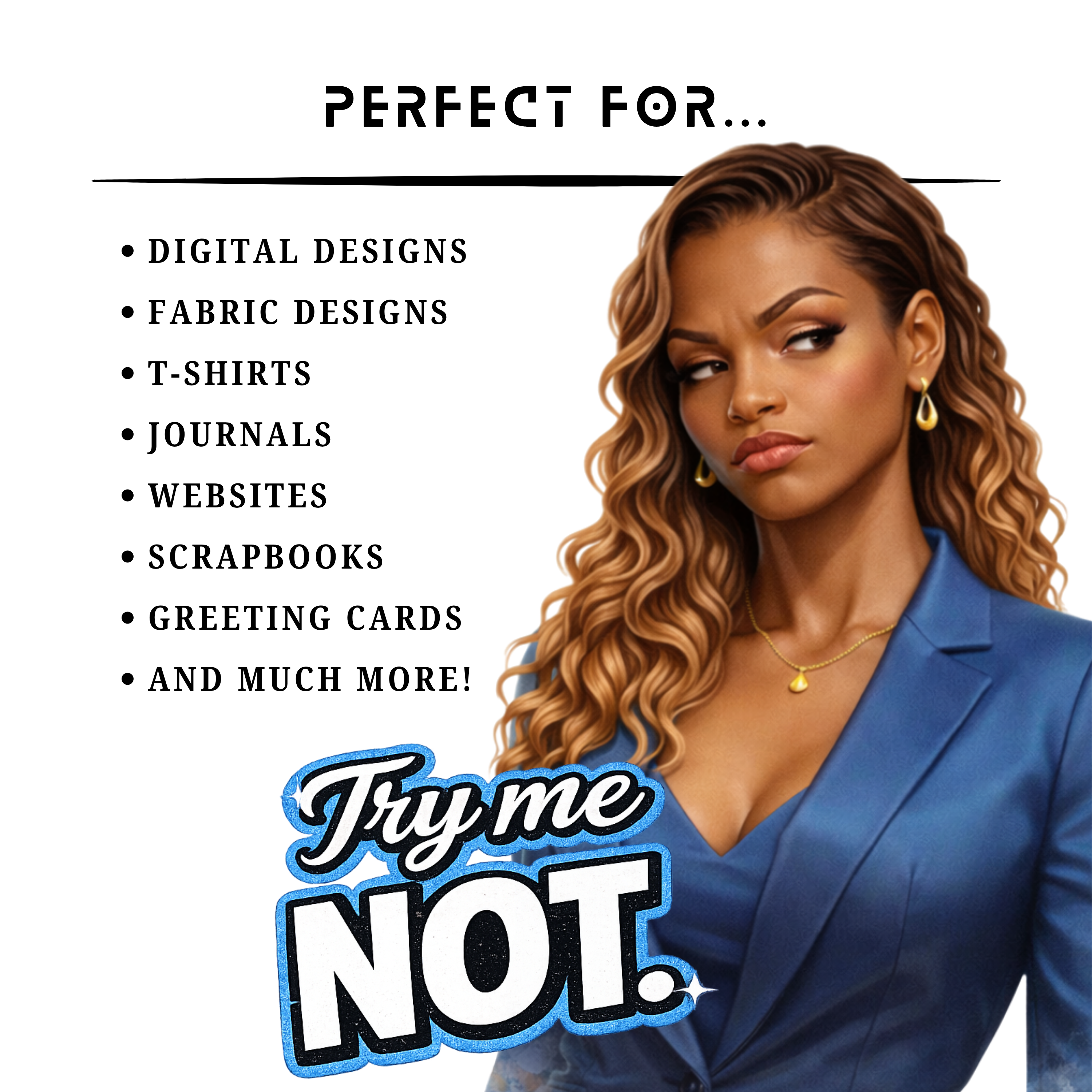 "Office Attitude" | Black Girl Clip Art | Digital Download