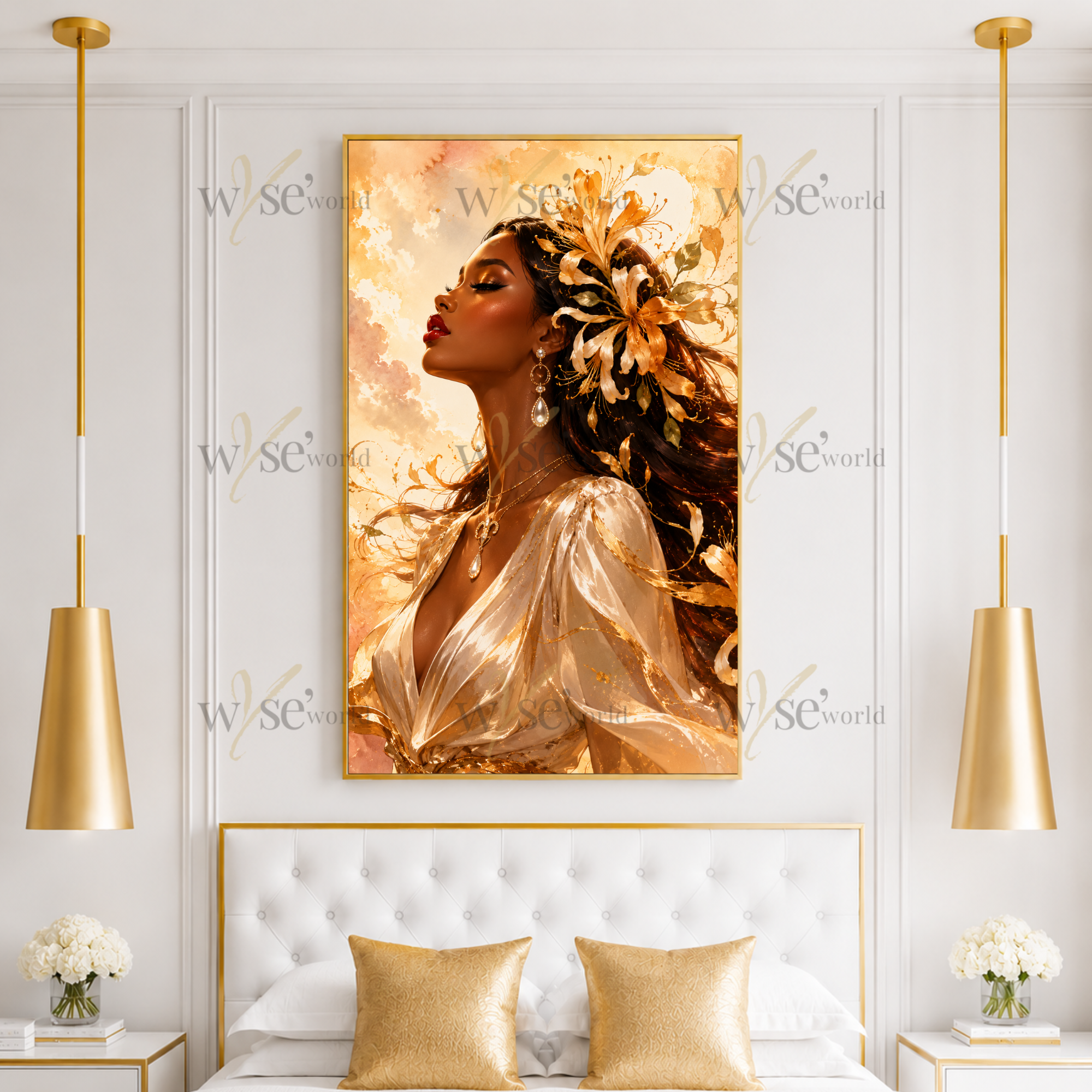 "Honeysuckle Sky" | Floral Goddess Digital Art