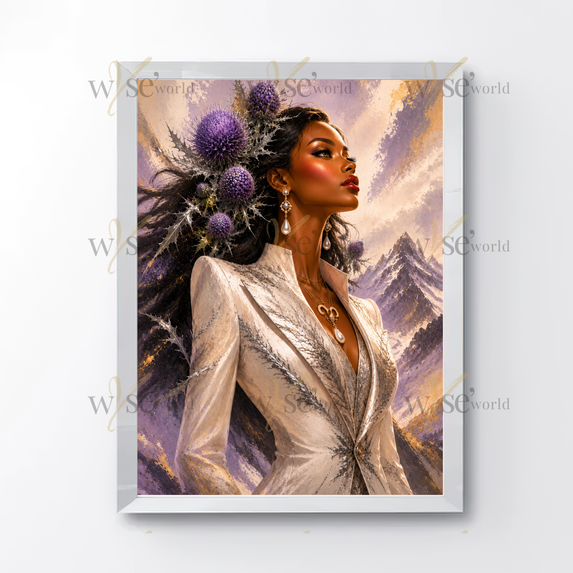 "Courage Among the Thorns" | Floral Goddess Digital Art