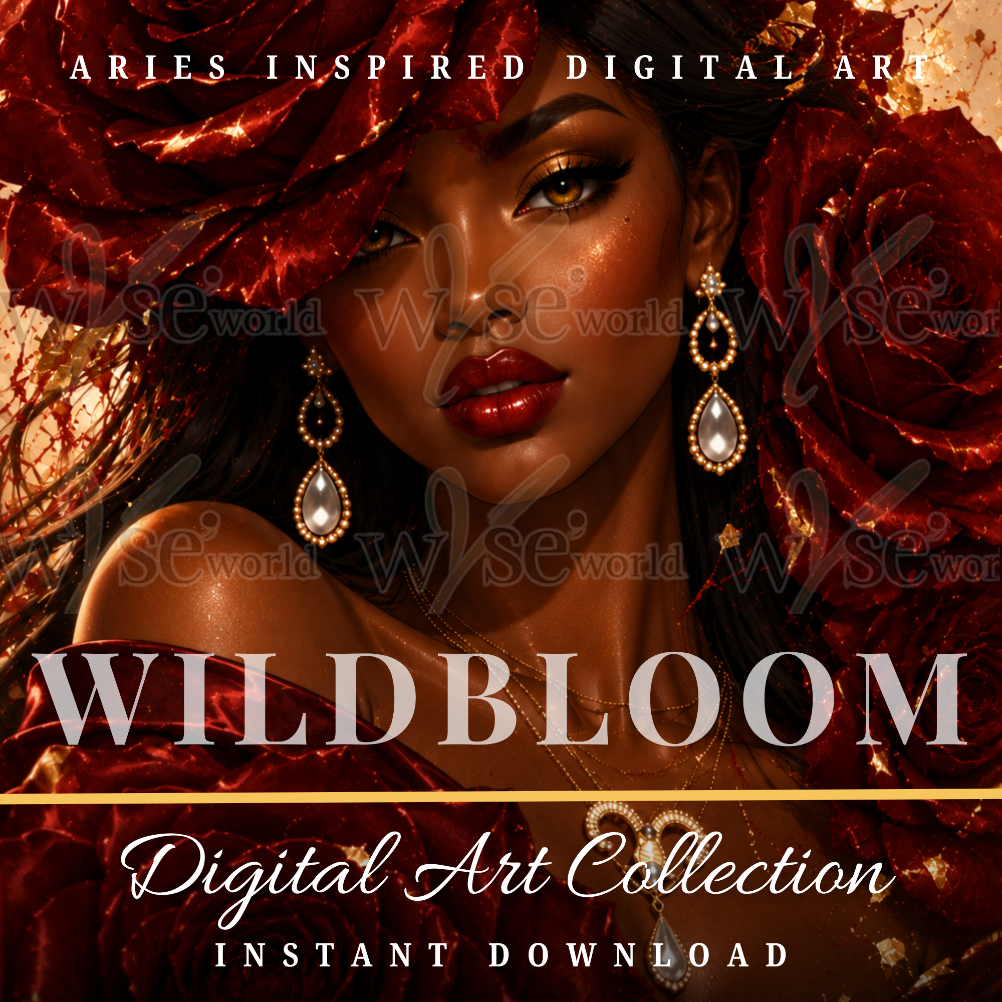 The Wild Bloom Collection | Floral Goddess Digital Art