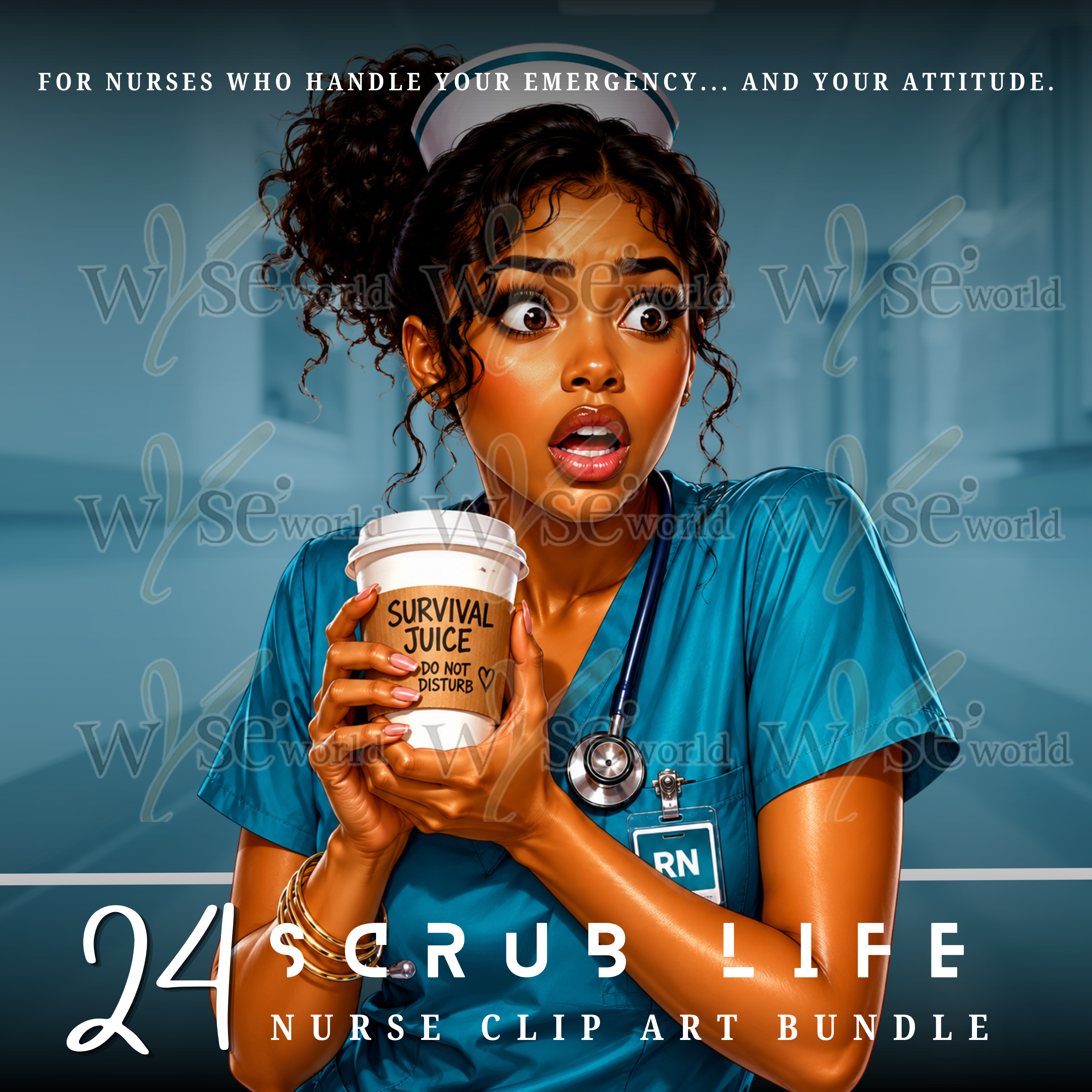 "Black Nurse Life" | Clip Art Bundle
