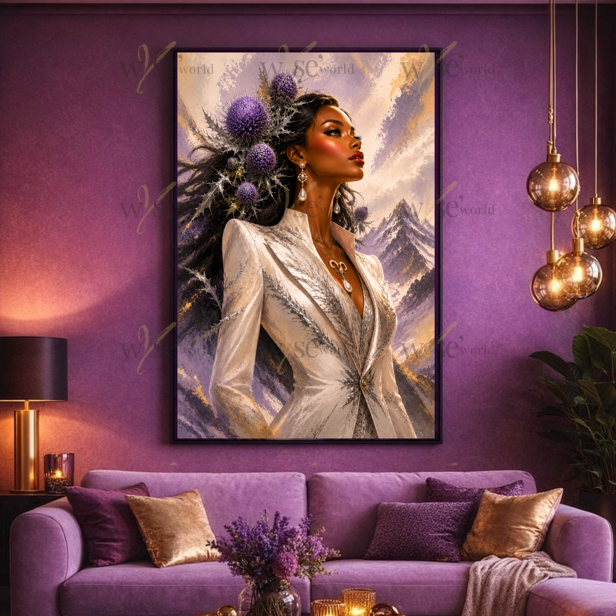 "Courage Among the Thorns" | Floral Goddess Digital Art