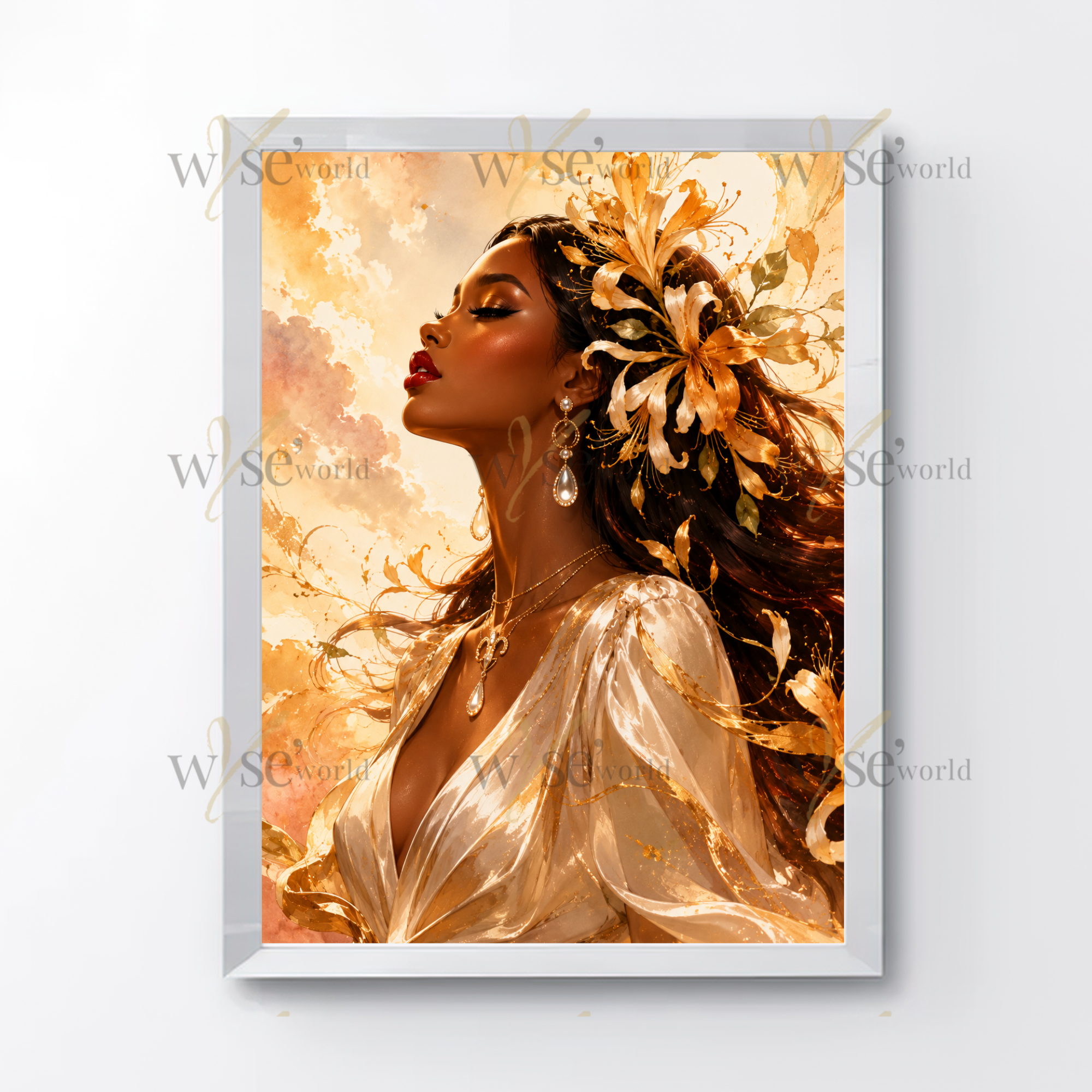 "Honeysuckle Sky" | Floral Goddess Digital Art