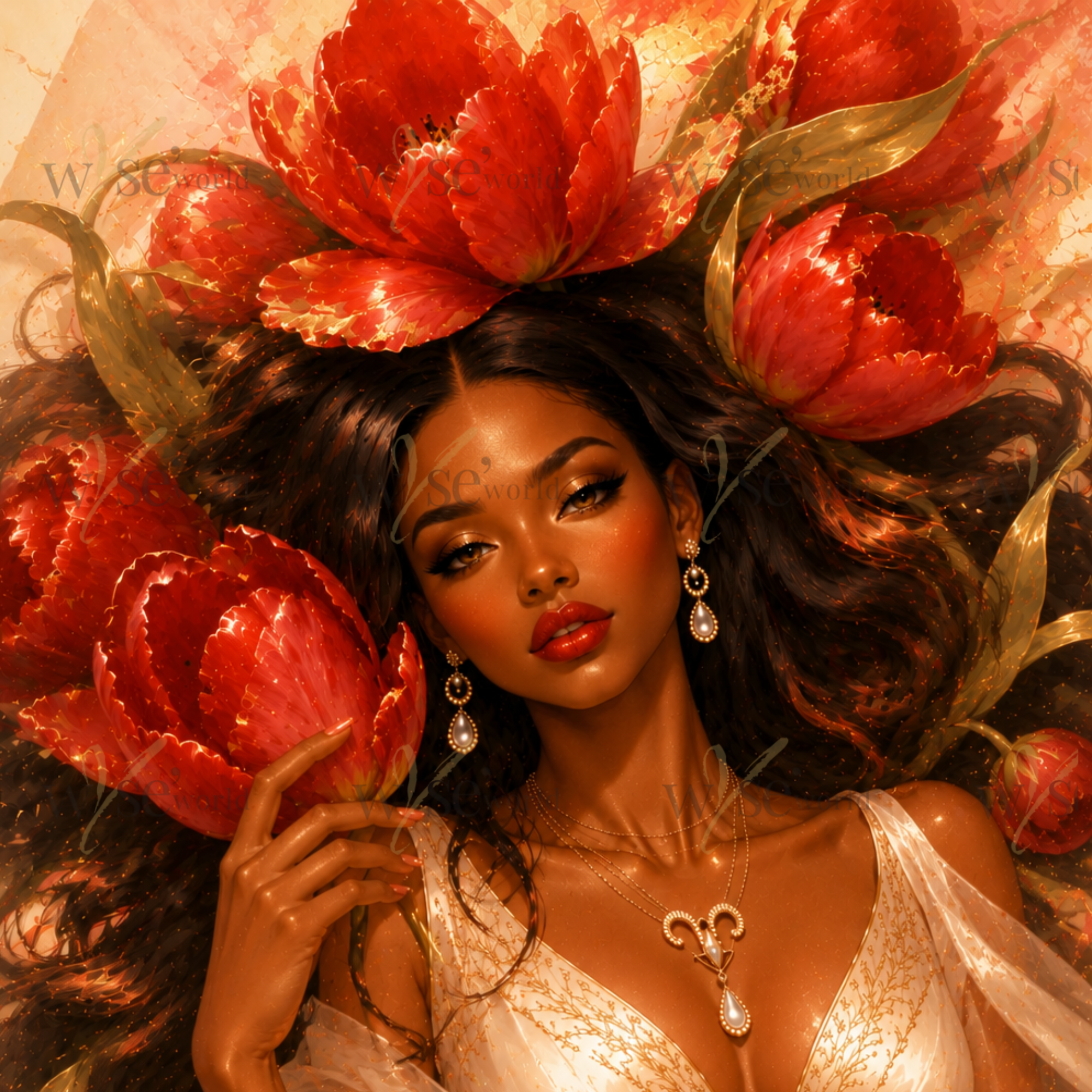 The Wild Bloom Collection | Floral Goddess Digital Art