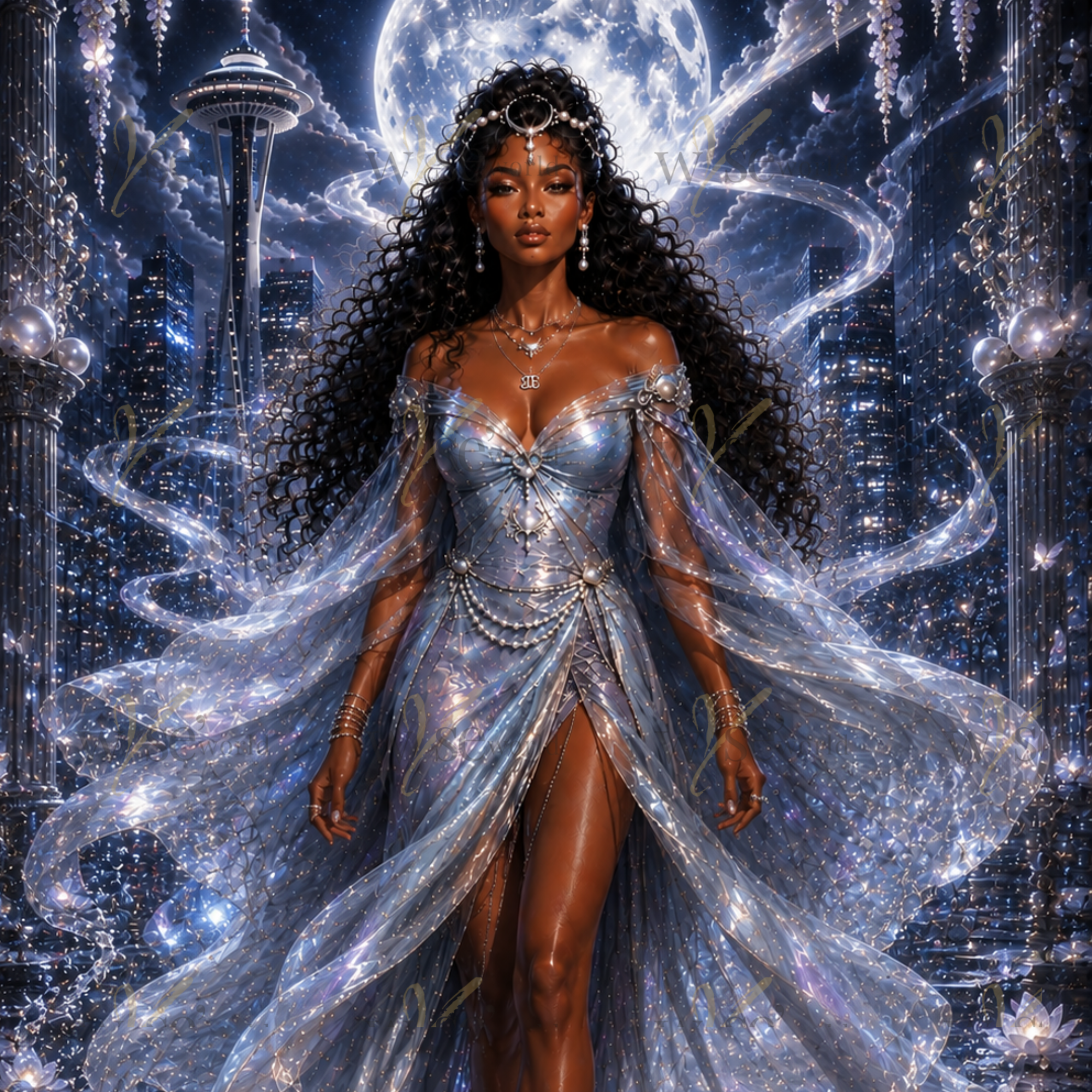 "Moonlit Reverance" | Cancer Digital Art
