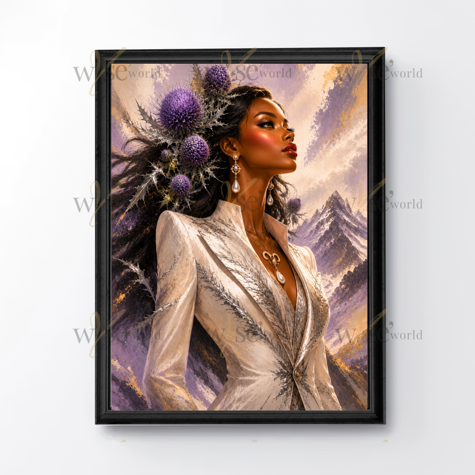 "Courage Among the Thorns" | Floral Goddess Digital Art