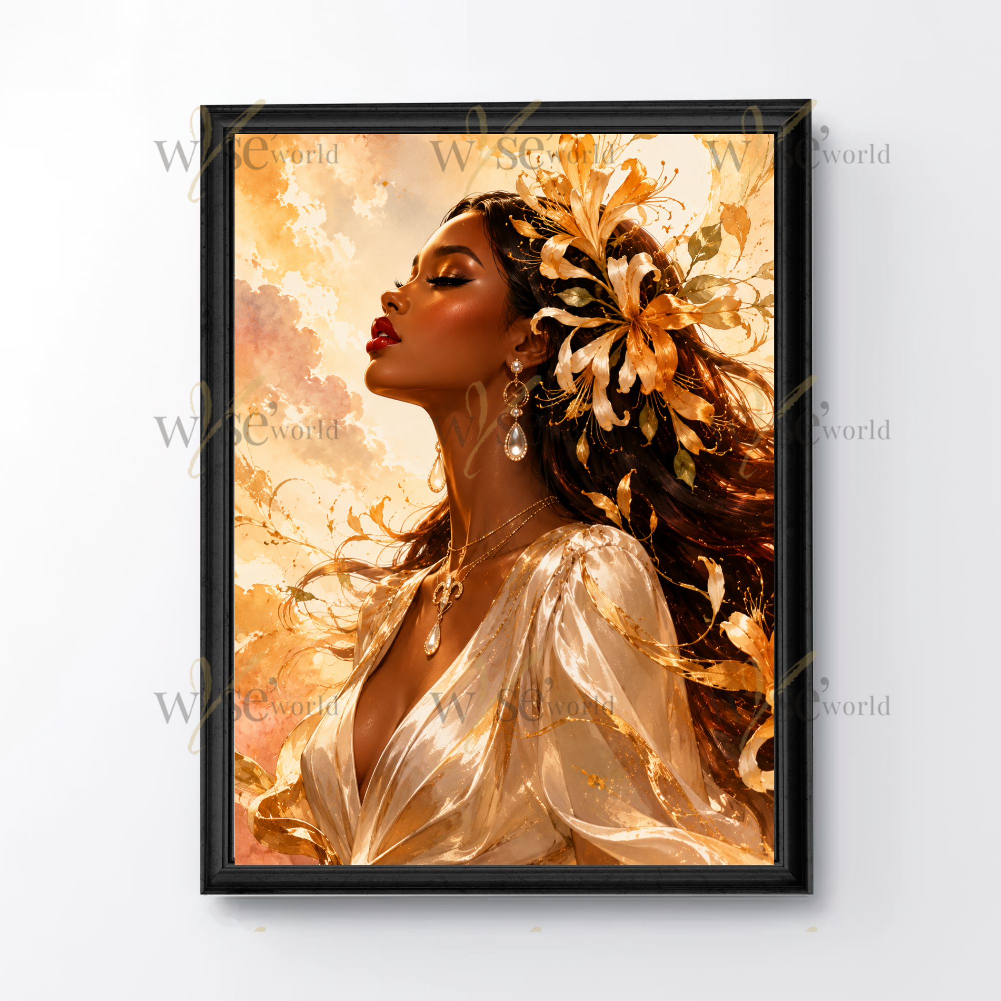 "Honeysuckle Sky" | Floral Goddess Digital Art