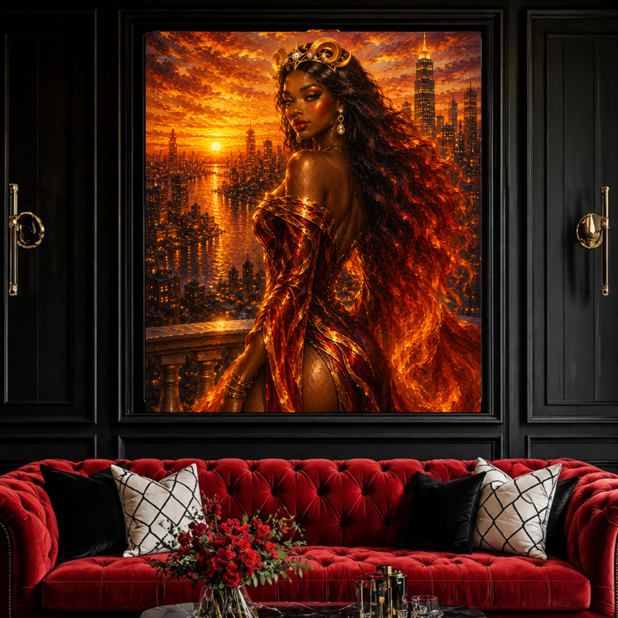 "Queen at Sunset" | Aries Inspired Canvas Print
