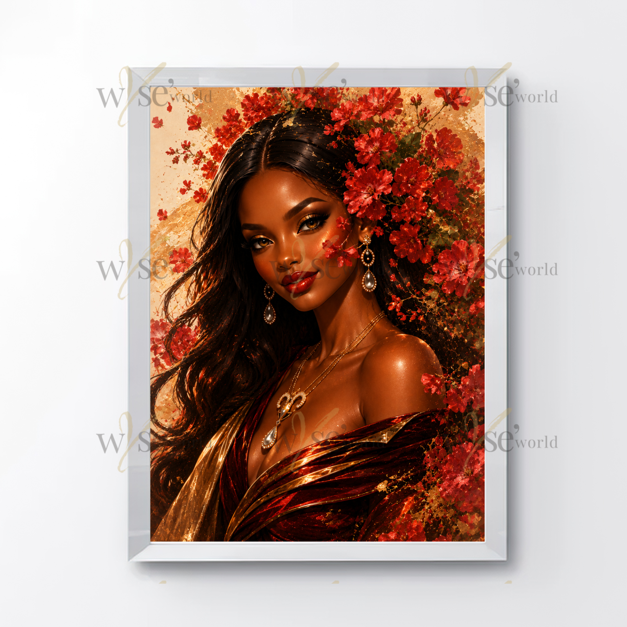 "Fearless Petals" | Floral Goddess Digital Art