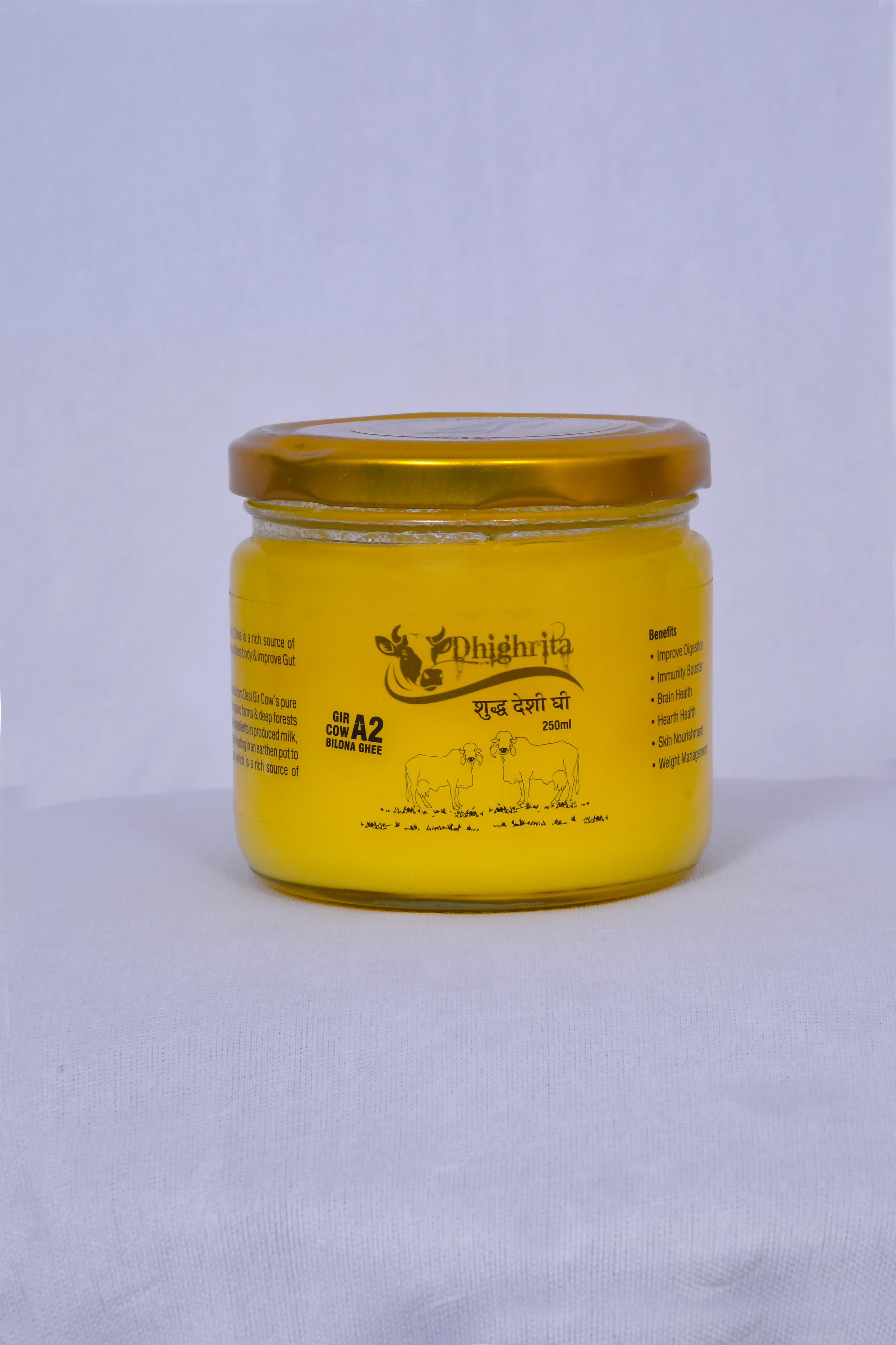 DHIGHRITA A2 Desi Cow Ghee 250 ML