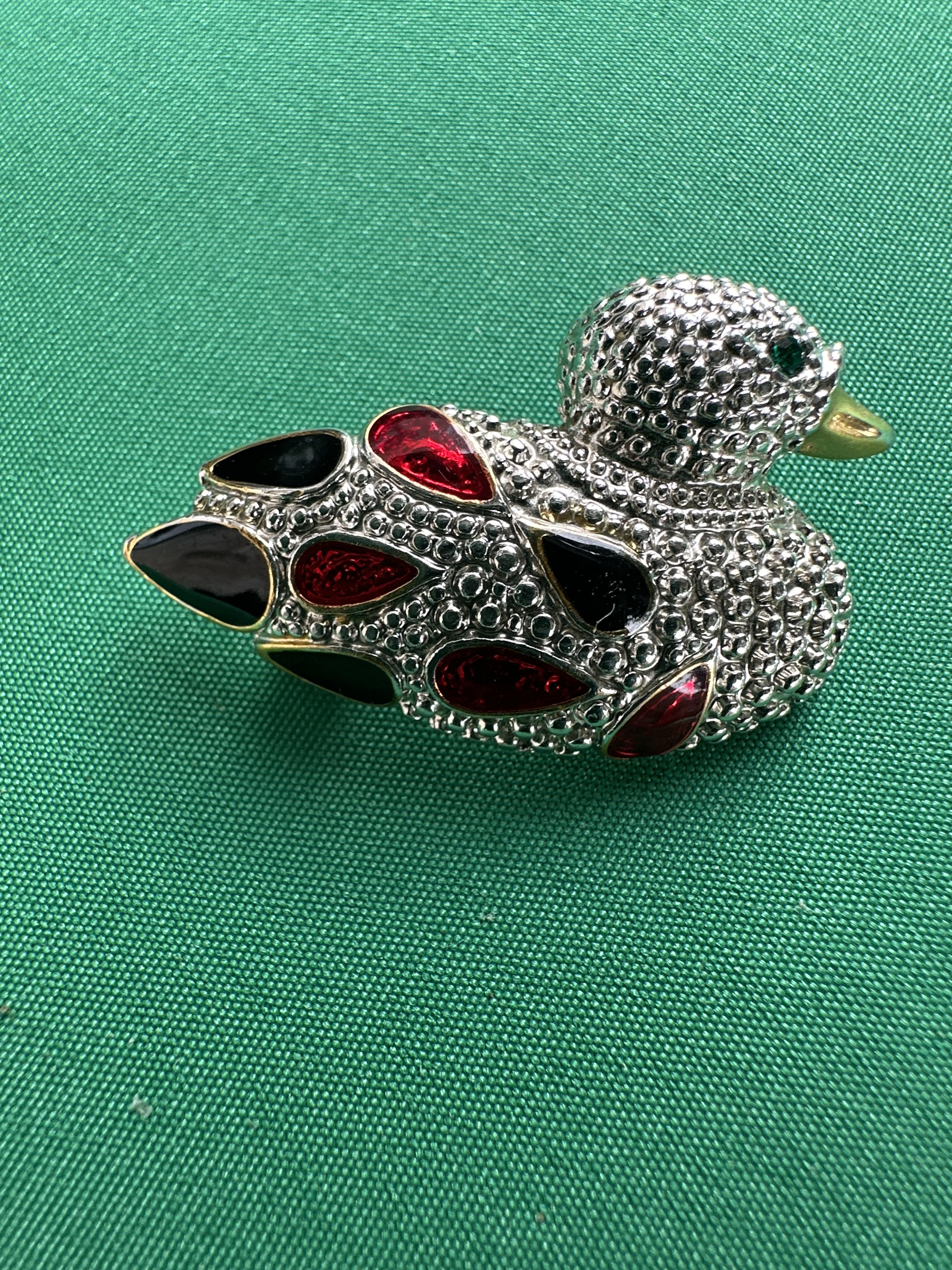 Broche Canard Strassée