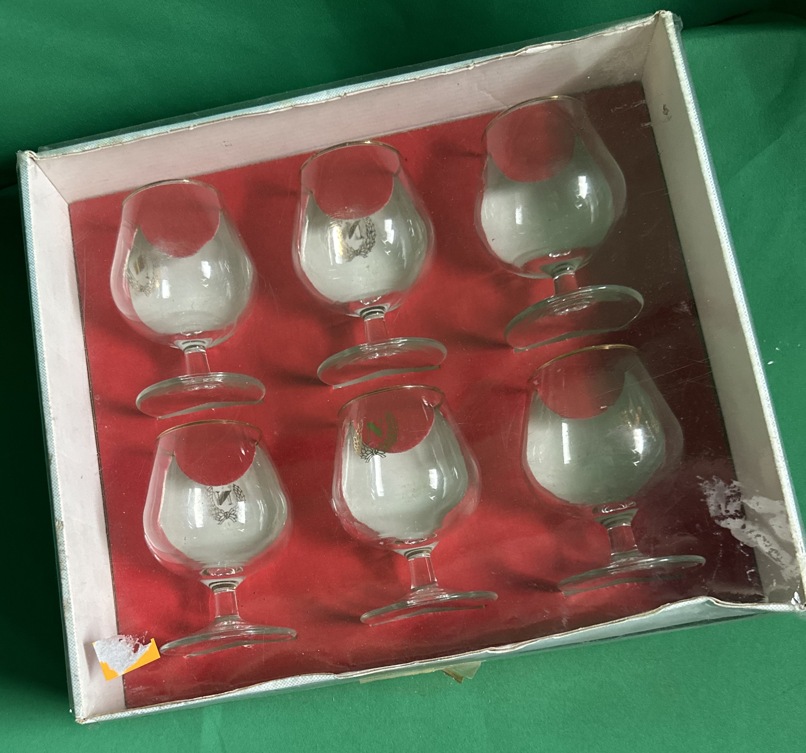 Lot de 6 verres à cognac