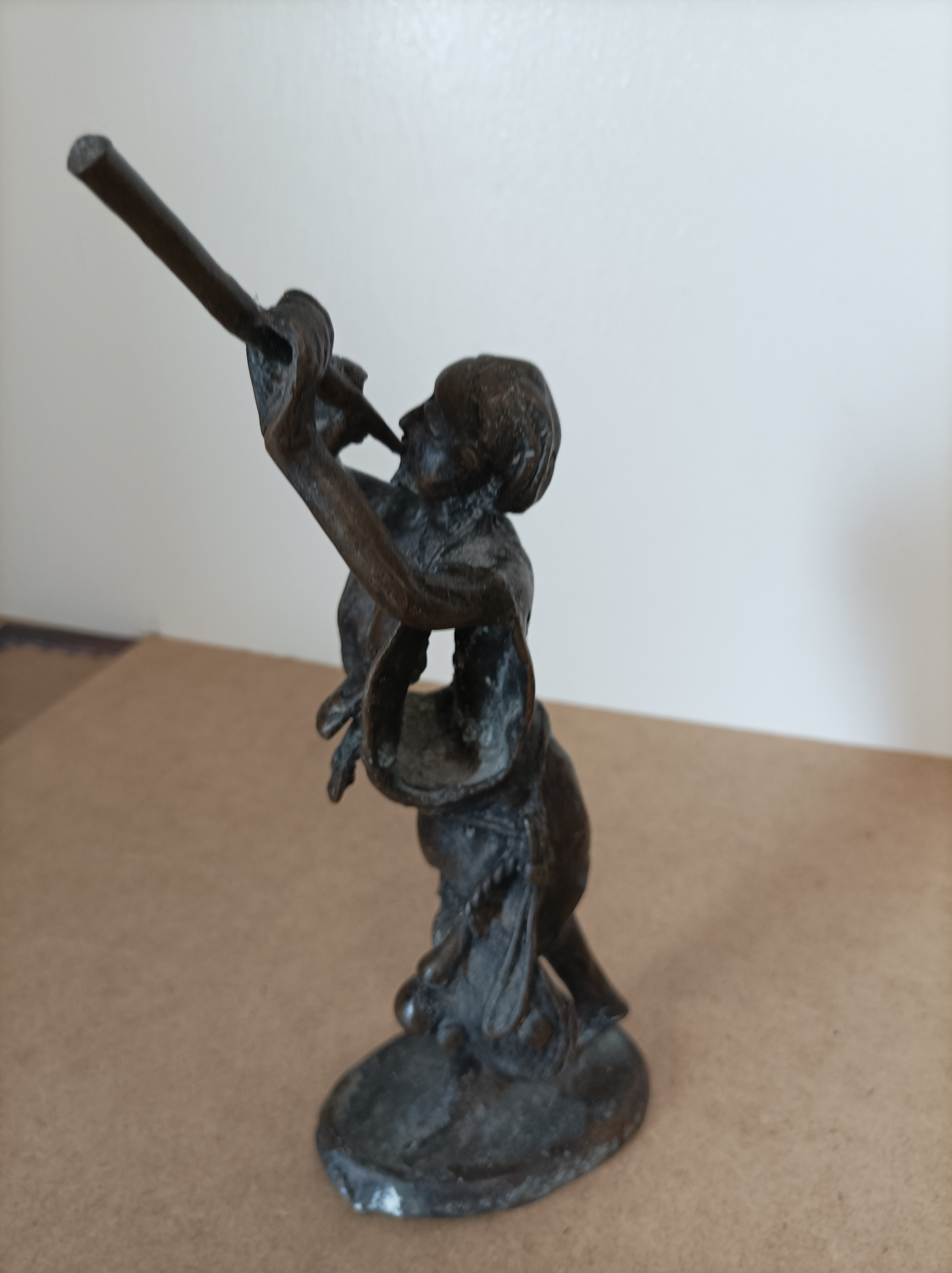 Statuette Joueur de Trompette en Bronze