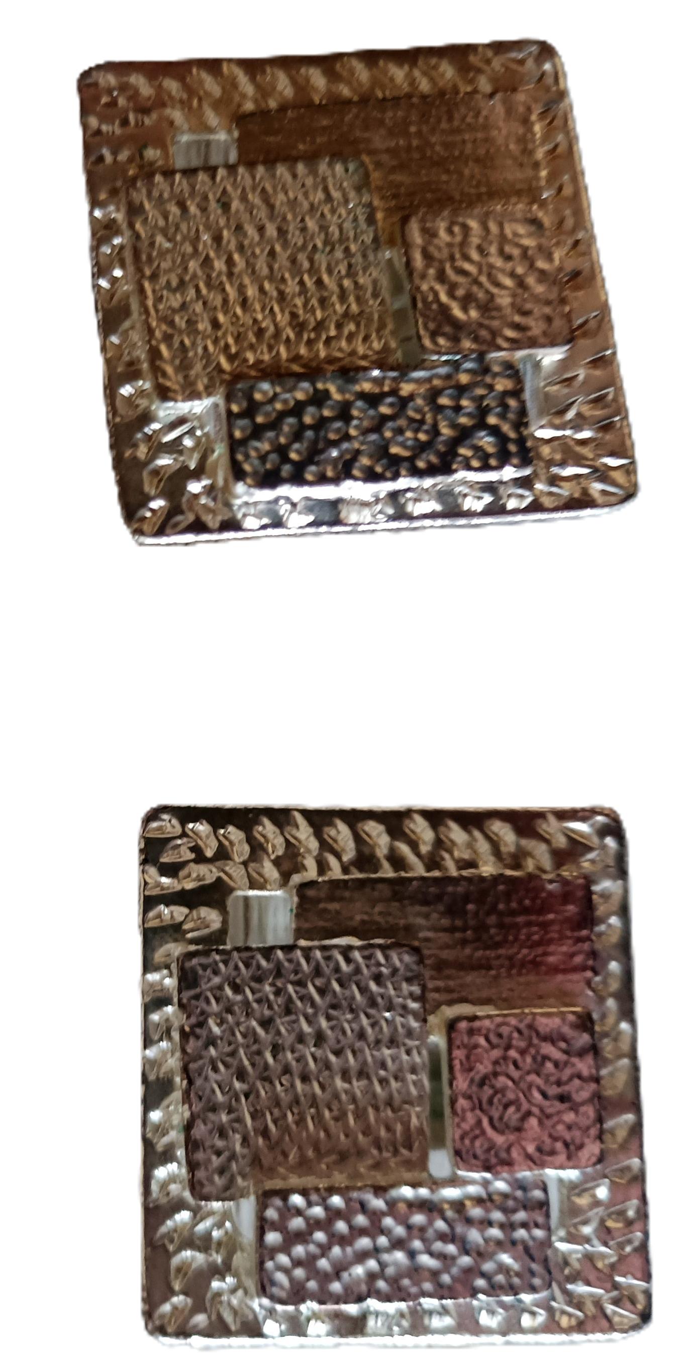 Boucles d'oreilles en métal martelé