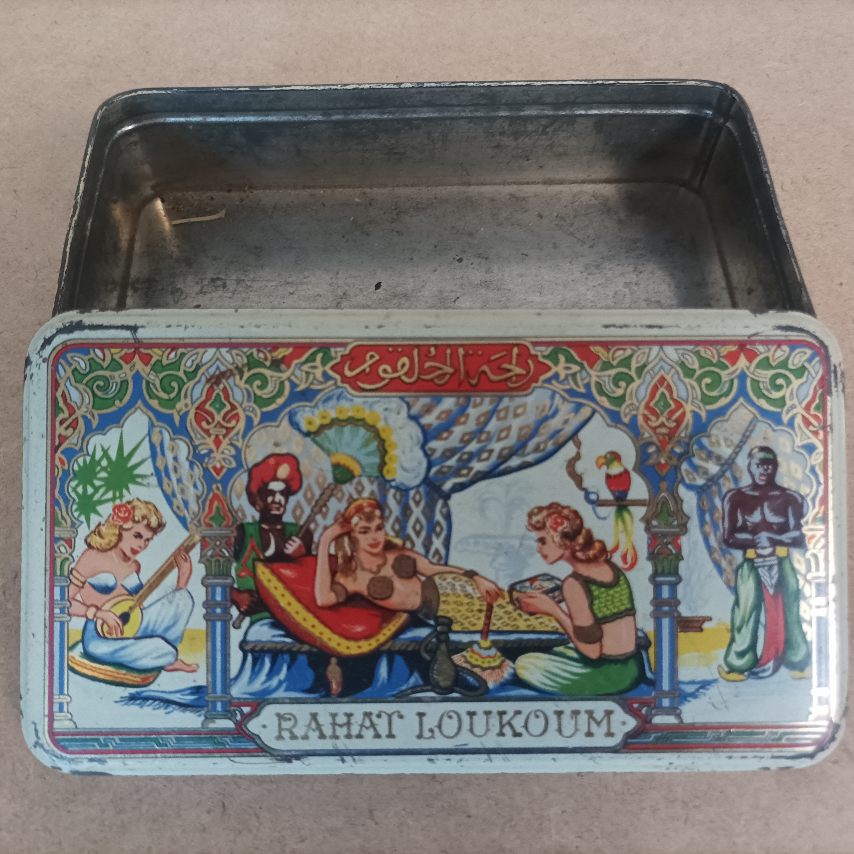 Boîte en fer-blanc Rahat Loukoum vintage