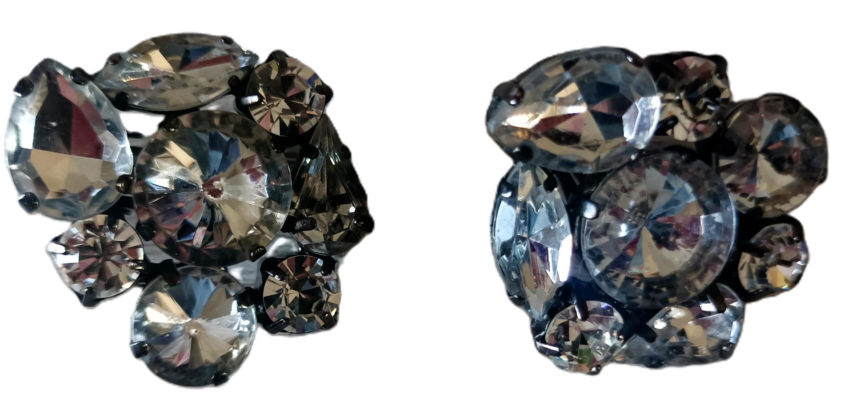 boucles d'oreilles clip bijoux cristal