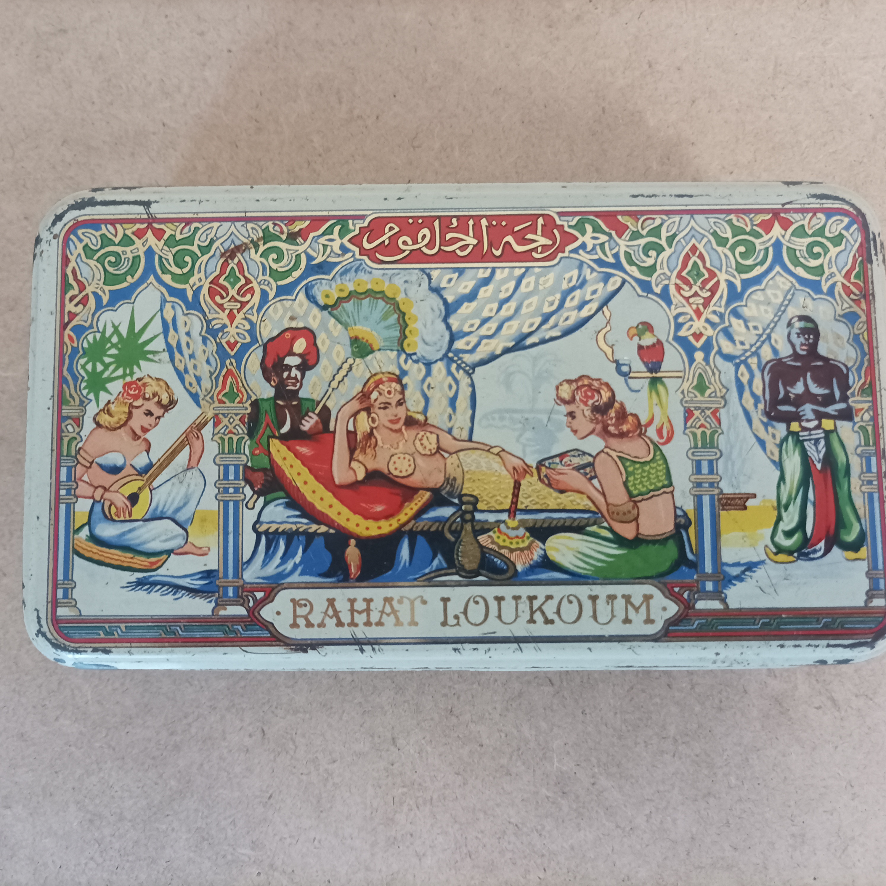 Boîte en fer-blanc Rahat Loukoum vintage