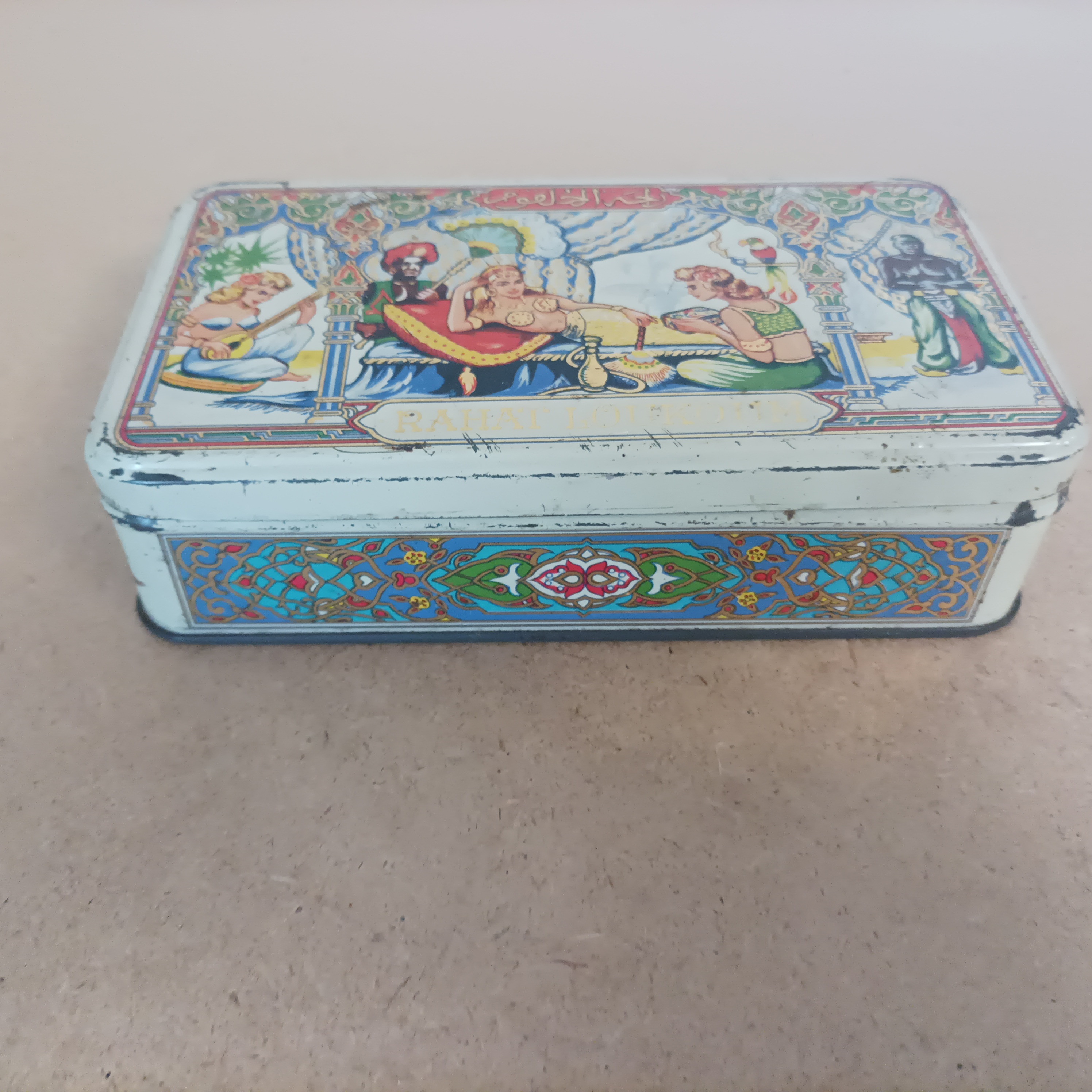 Boîte en fer-blanc Rahat Loukoum vintage