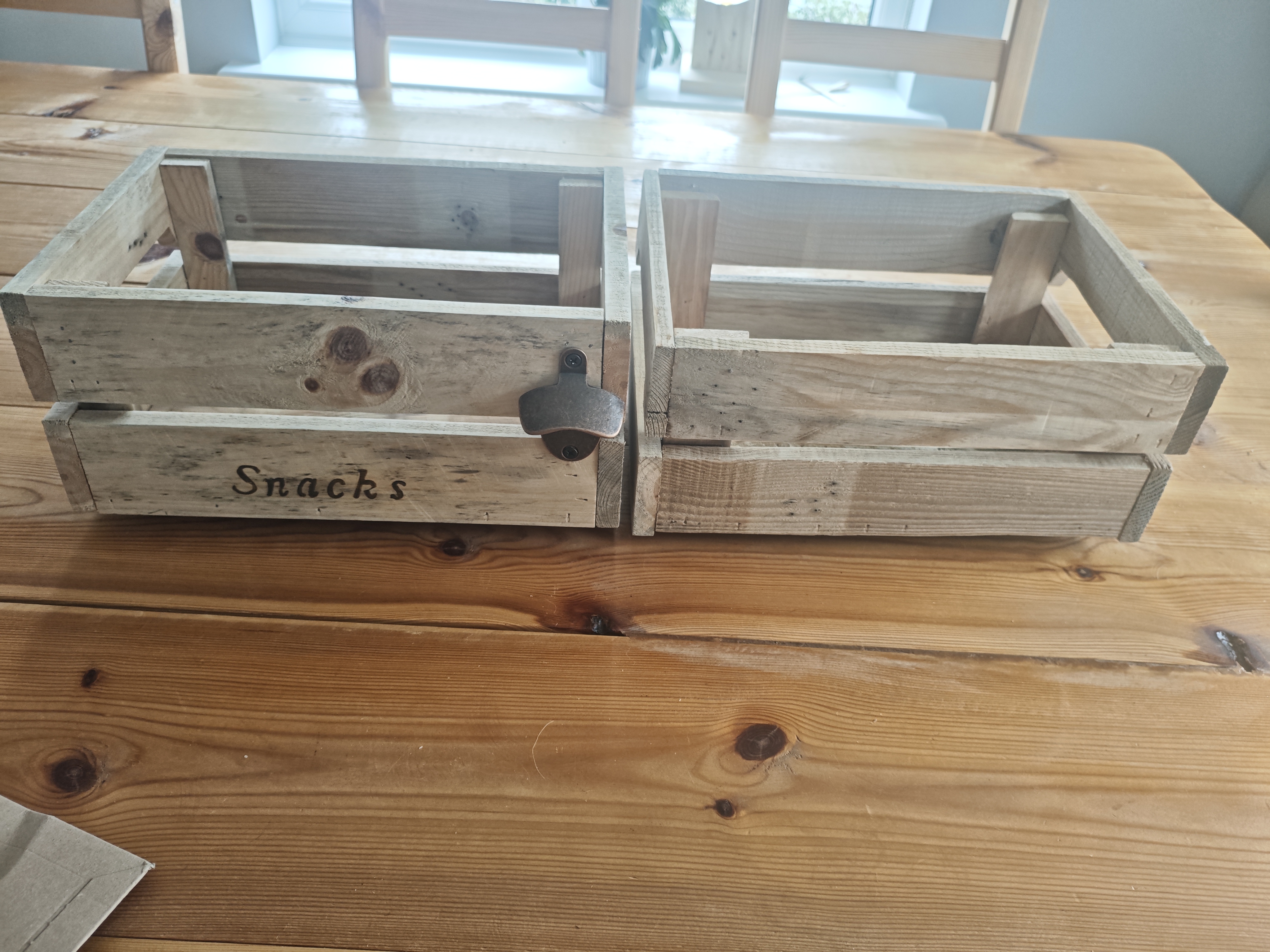 Rustic Wooden Storage/snack Crate