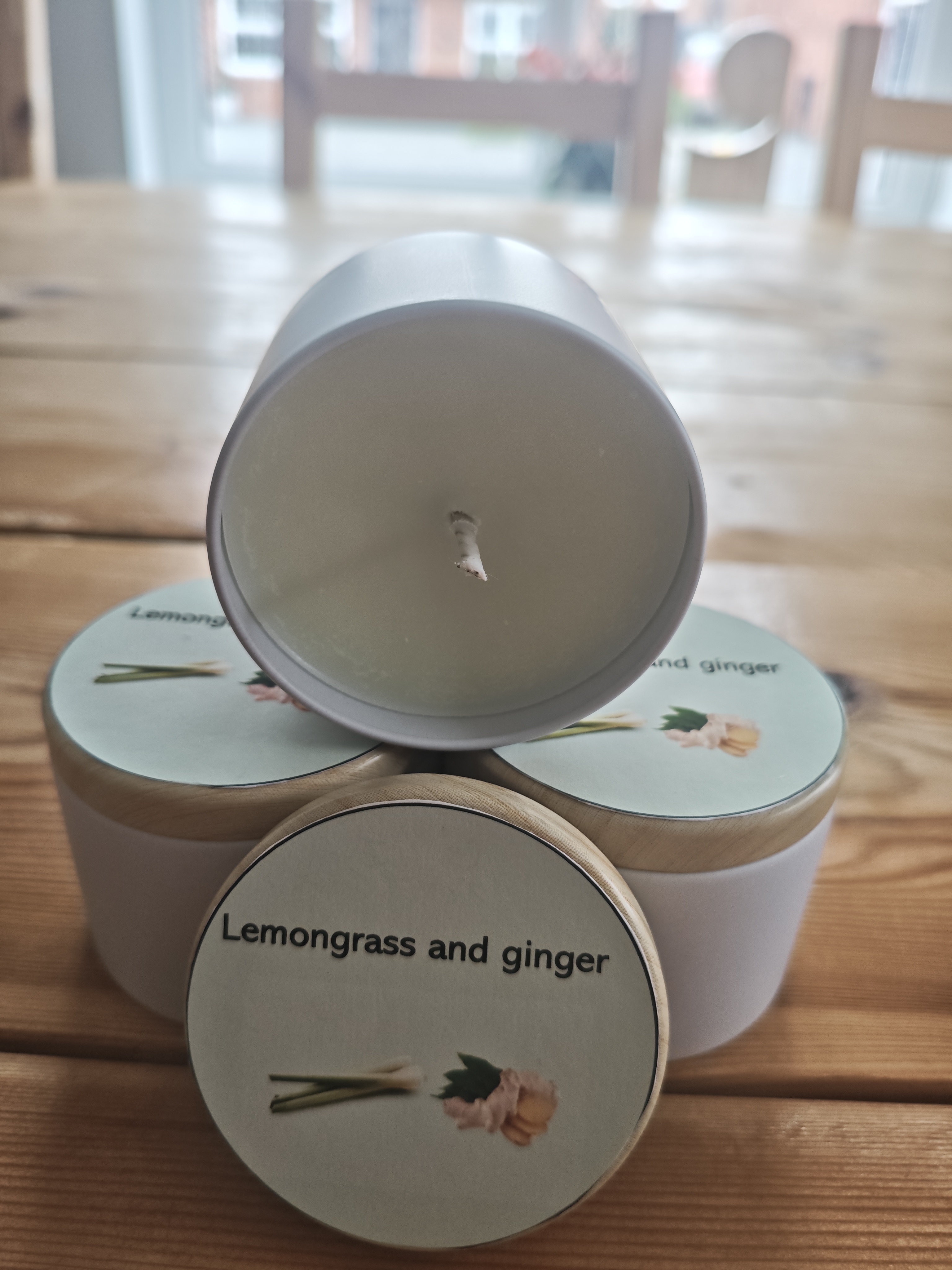 Lemongrass and Ginger Scented Candle 4oz