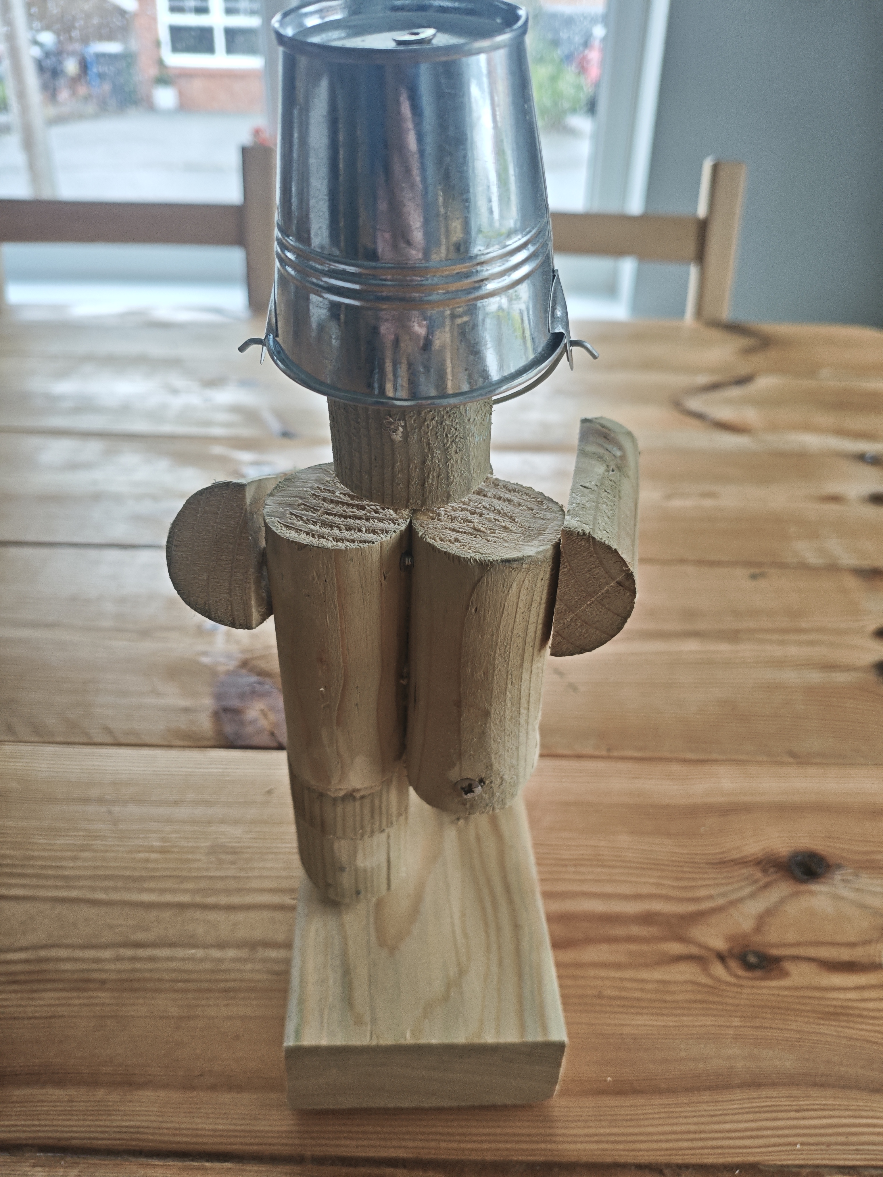 Wooden Football Player Ornament