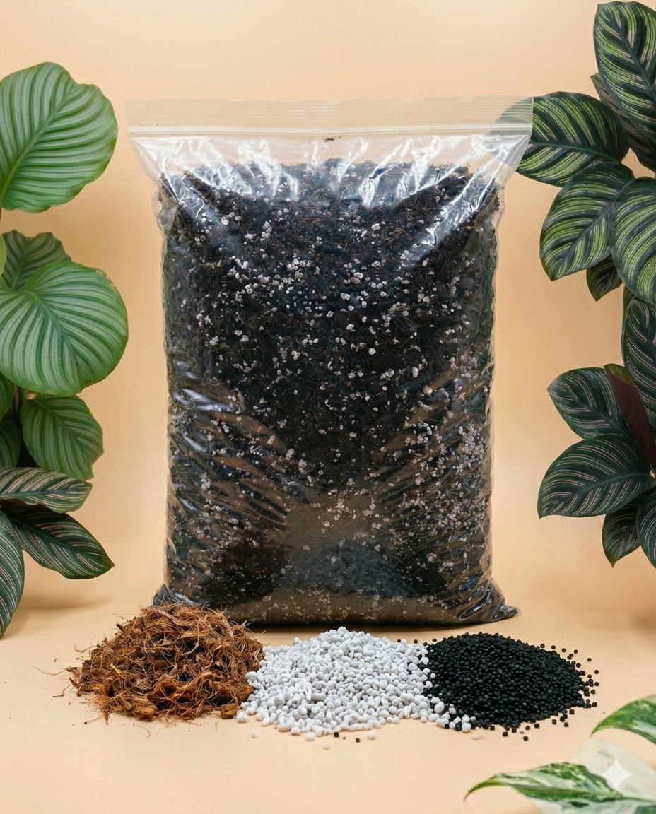 Substrat Premium Calathea Mix (5L) – Mélange Expert | Spécial Marantha & Musa | Made in France