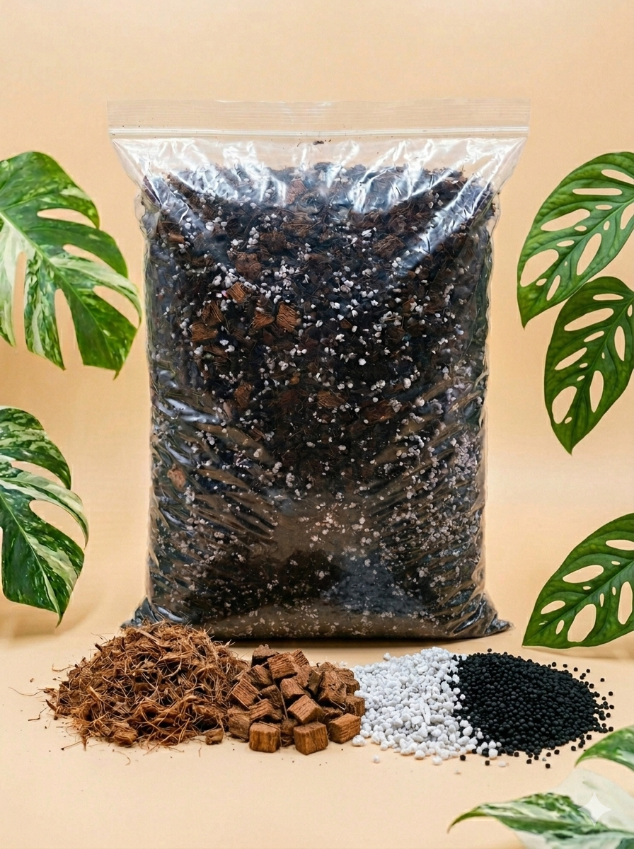 Substrat Premium Aroid Mix (5L) – Mélange Spécial Monstera, Philodendron, Pothos & Scindapsus | Made in France