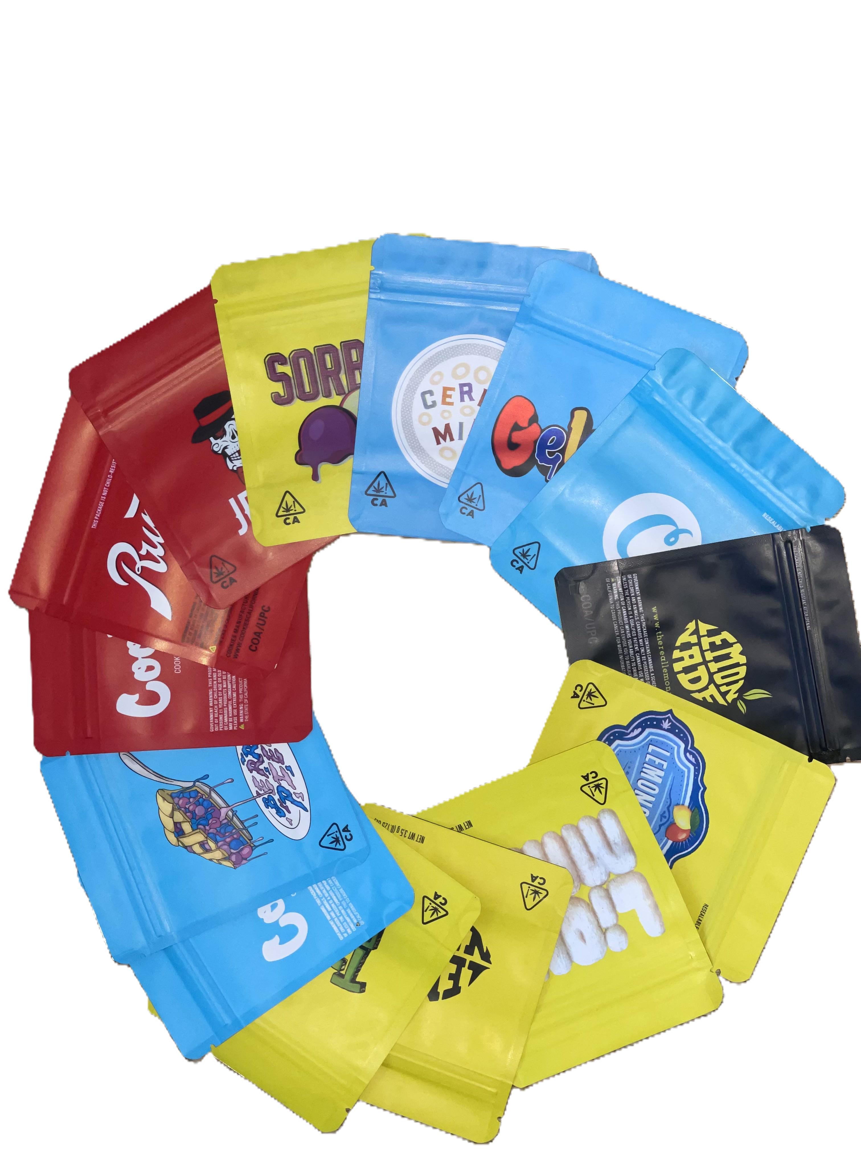 50 Cali Packs Mylar Bags 3.5G 