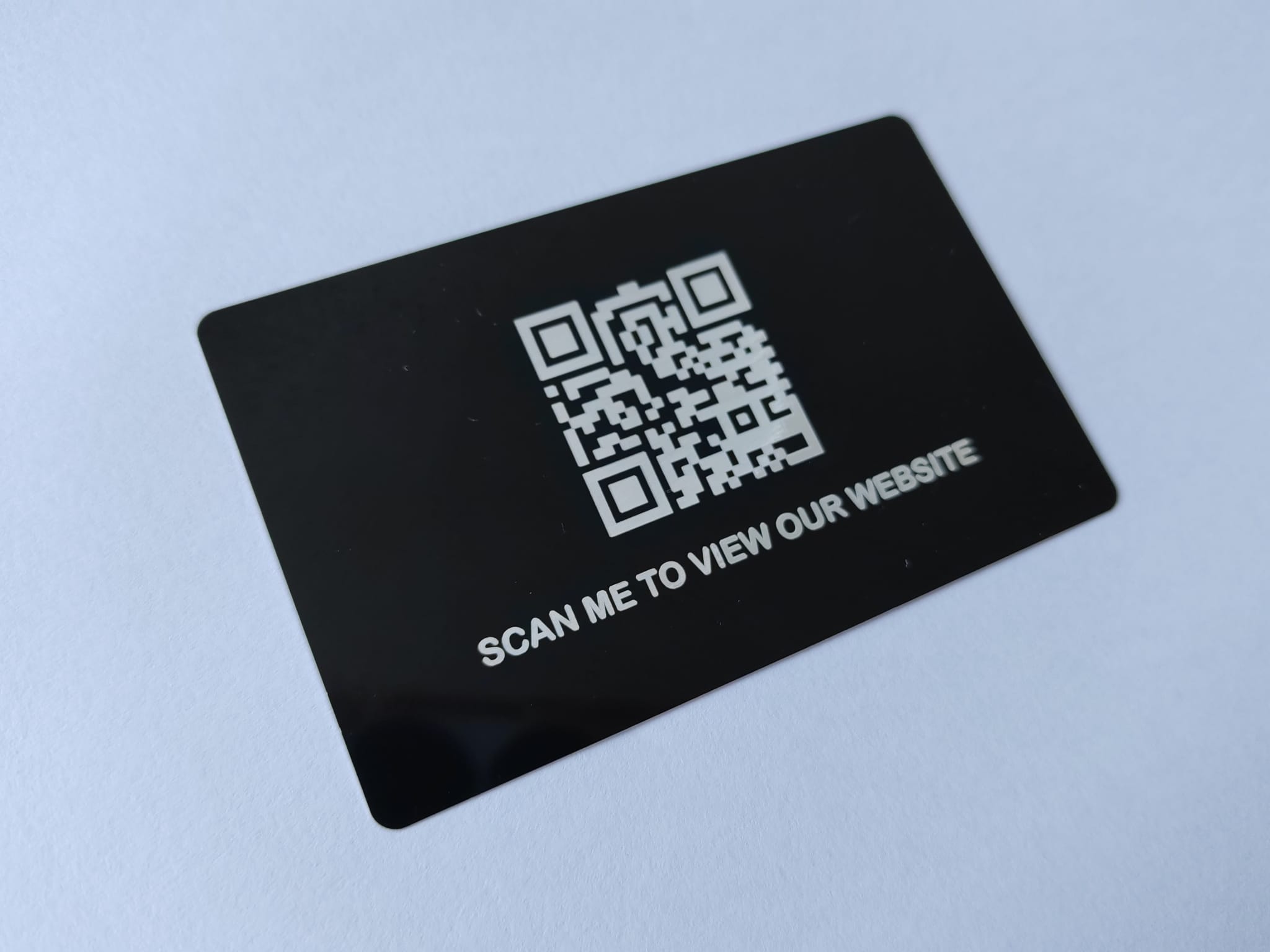 10 x  Cstom Laser Engraved Black Aluminium Business Cards ( 0.4mm ) | Personalised Branding, Security Systems