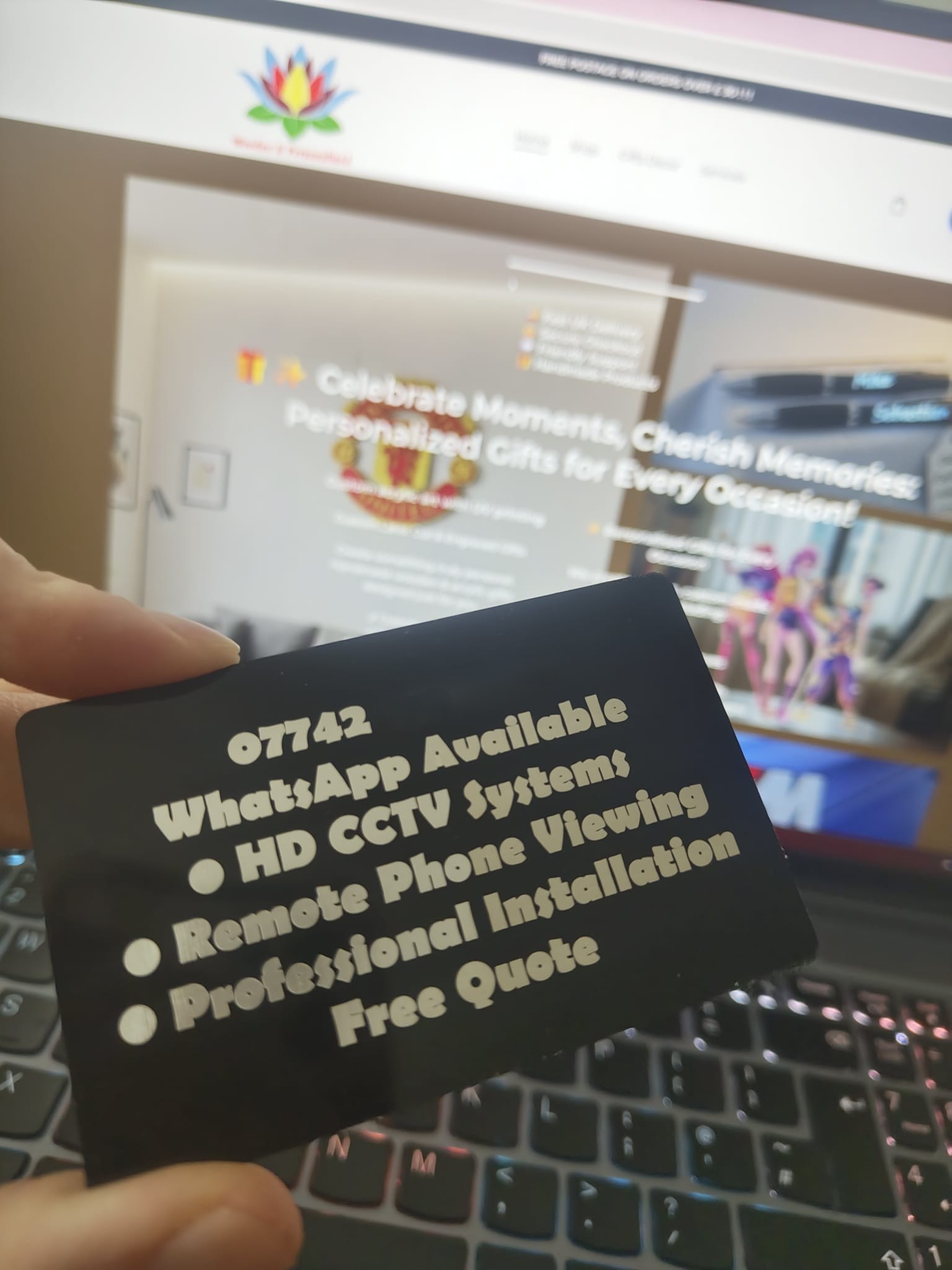 10 x  Cstom Laser Engraved Black Aluminium Business Cards ( 0.4mm ) | Personalised Branding, Security Systems