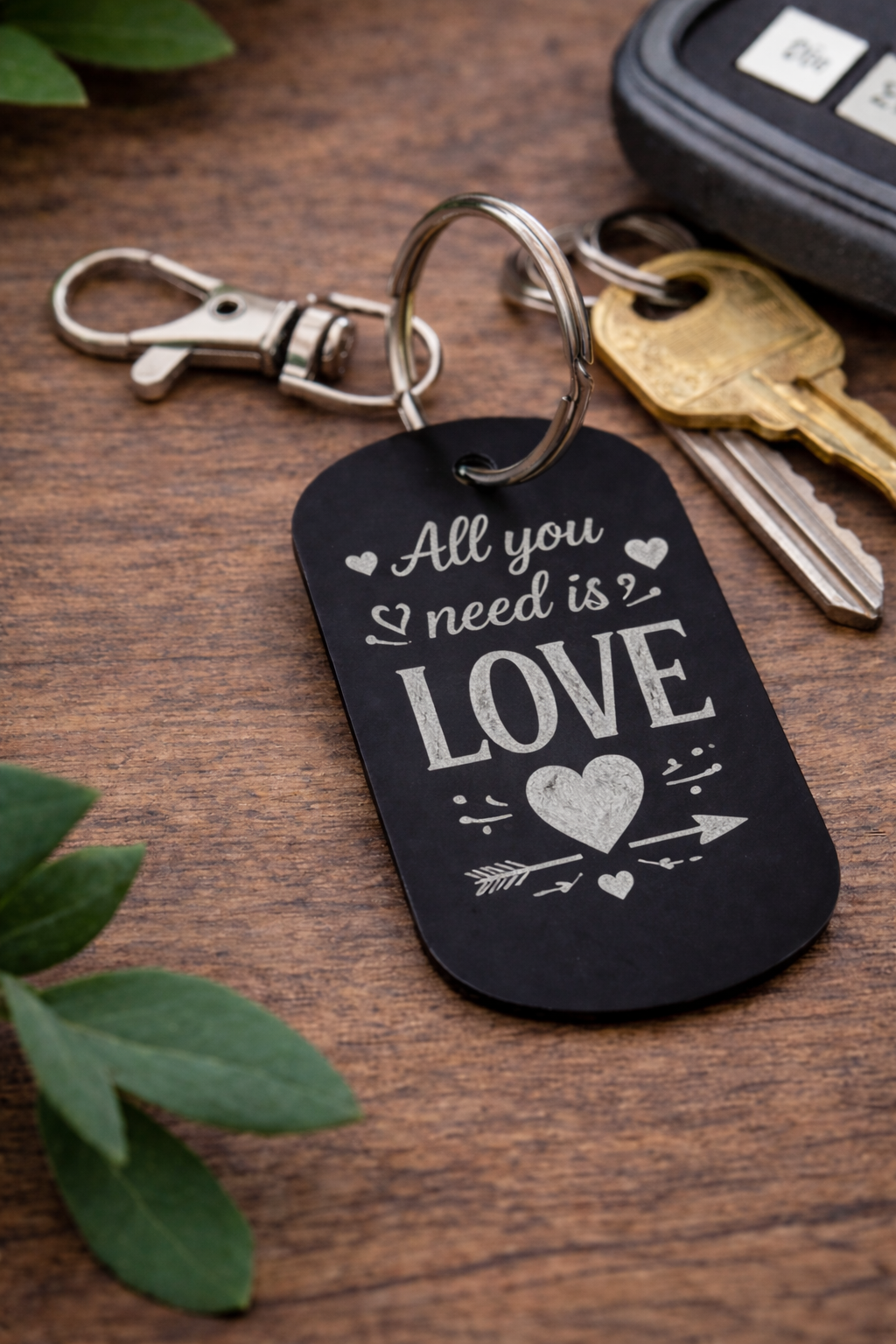 Custom Metal Stamping Blanks 5x3cm Aluminium Keychain Tags