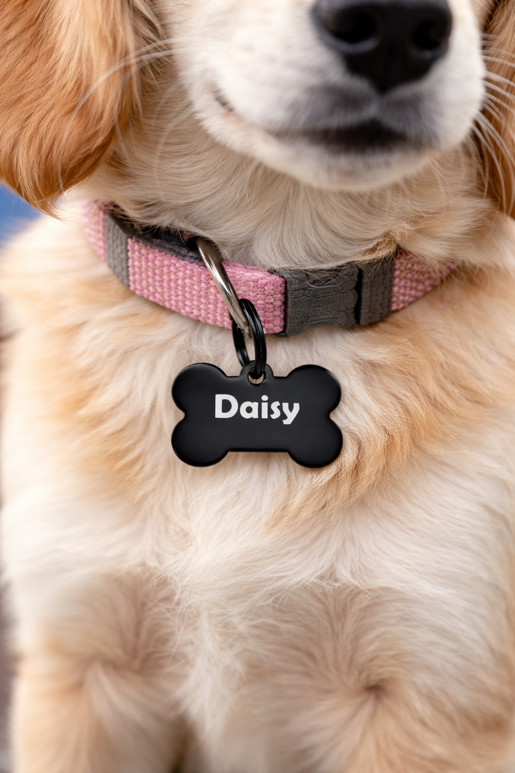 Personalised Dog Tag Bone Shape | Custom Engraved Pet ID Tag | Name Tag for Dogs | Engraved Metal Tag
